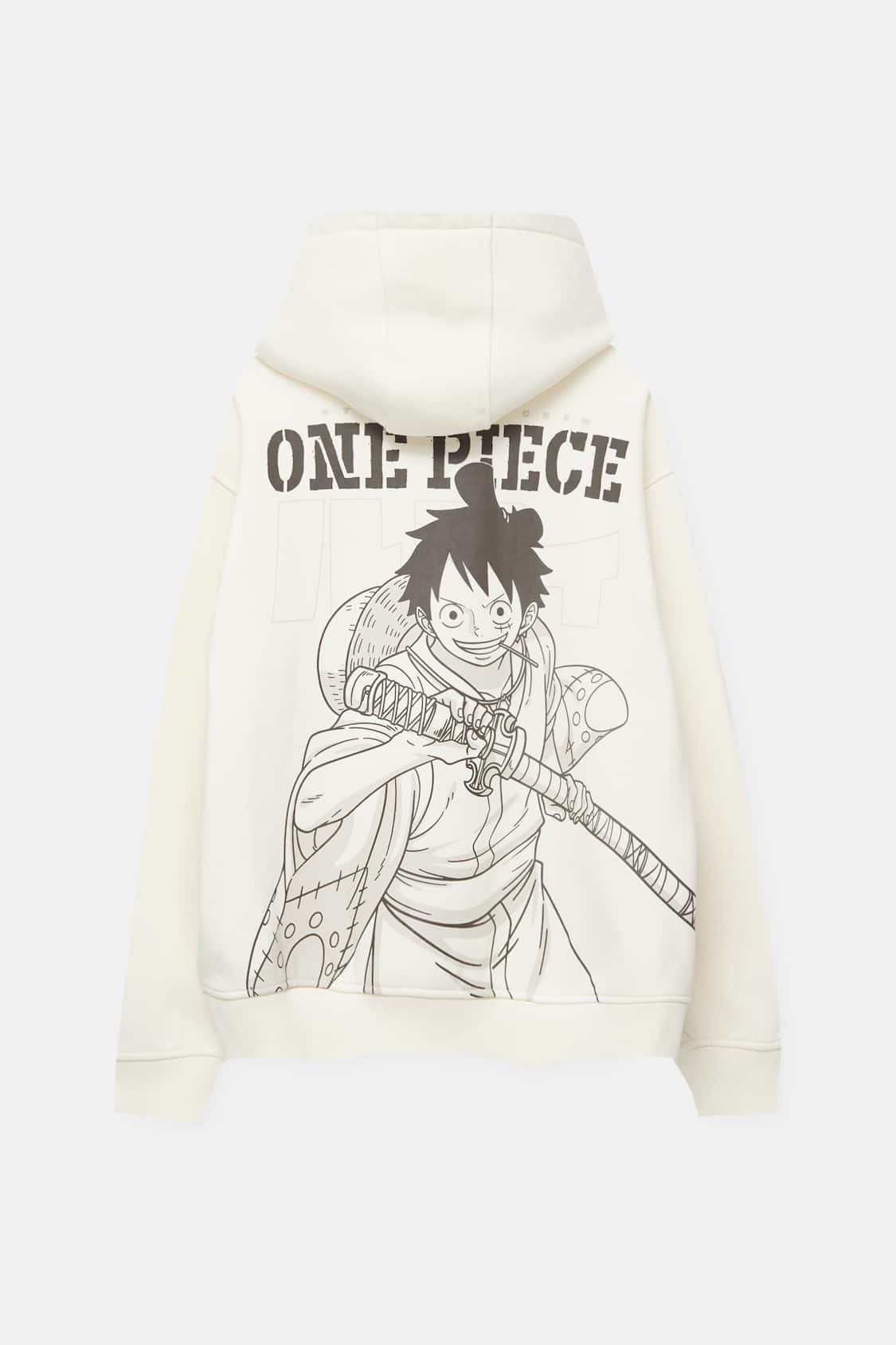One Piece Luffy Print Hoodie