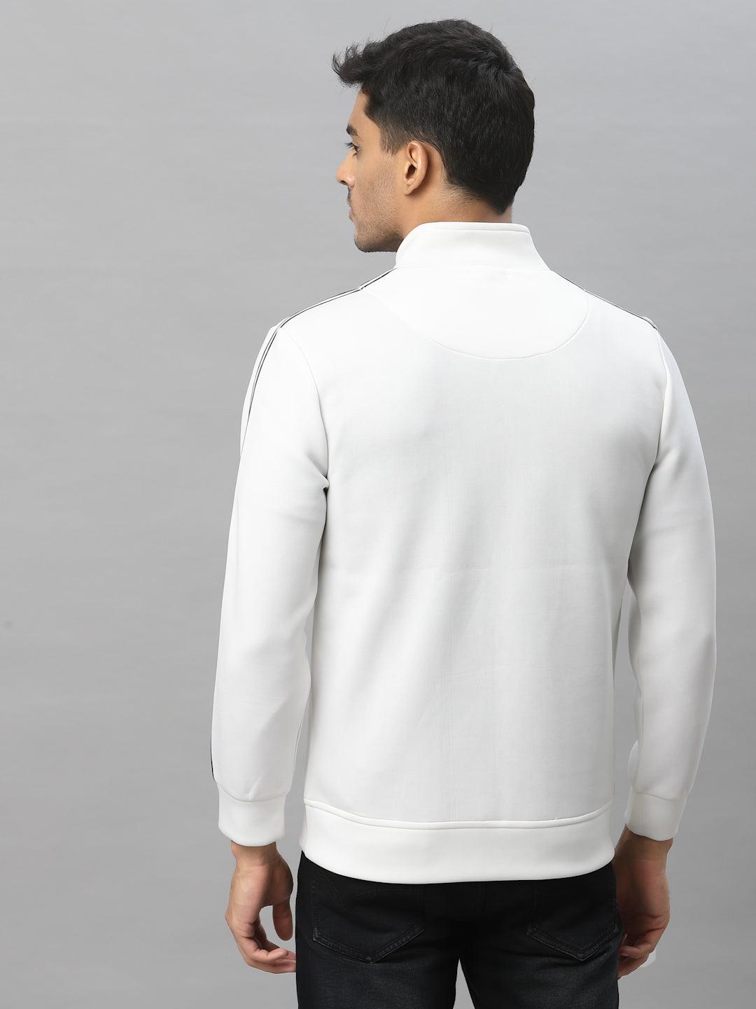 Style Quotient Men White Colourblocked Sporty Jacket