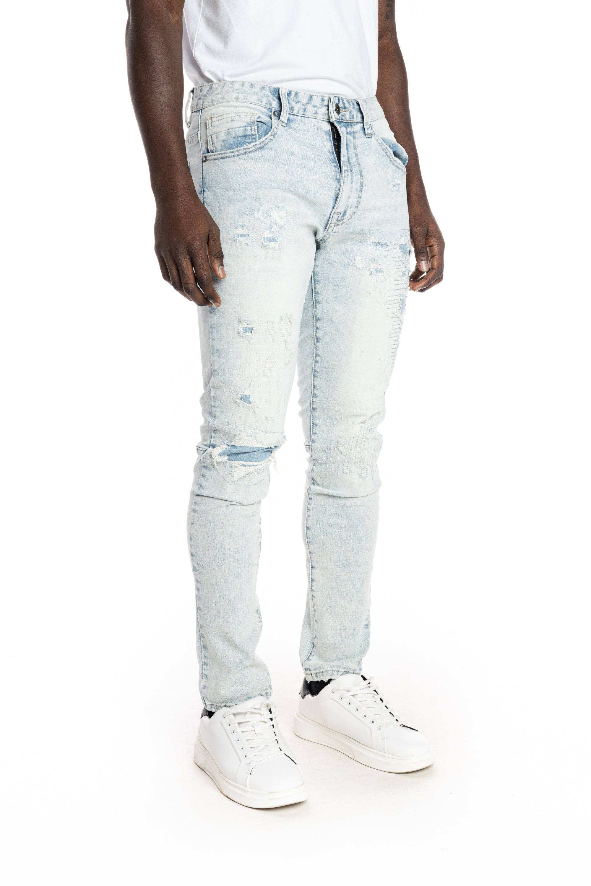 Rip And Repair Semi Basic Jeans