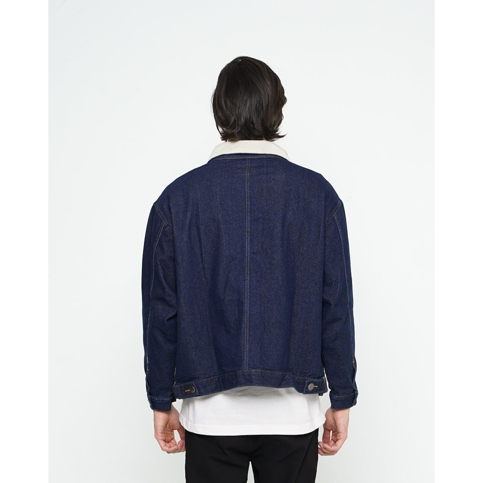 Erigo Denim Jacket Corduroy Collar Lien Dark Blue Unisex