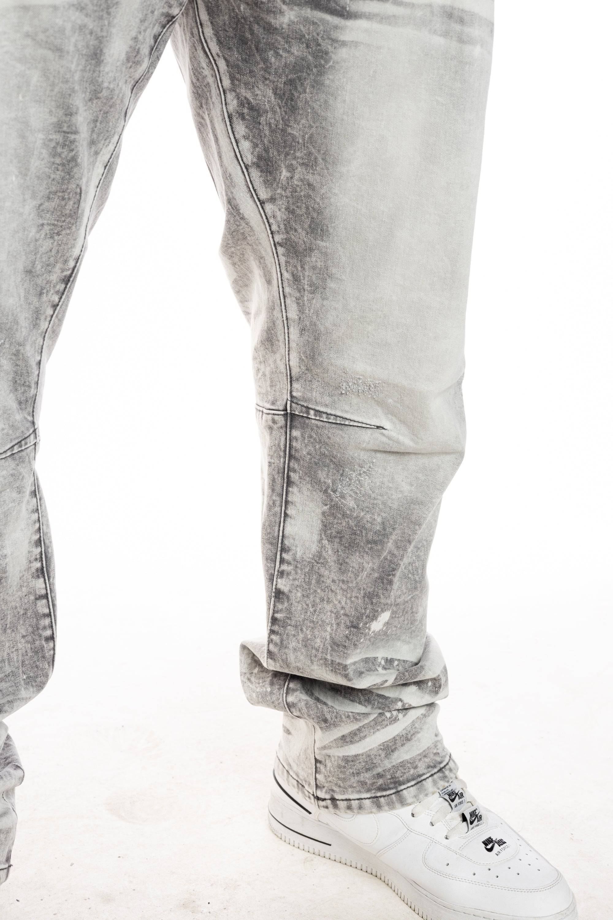 Bleached Detail Semi Basic Jeans