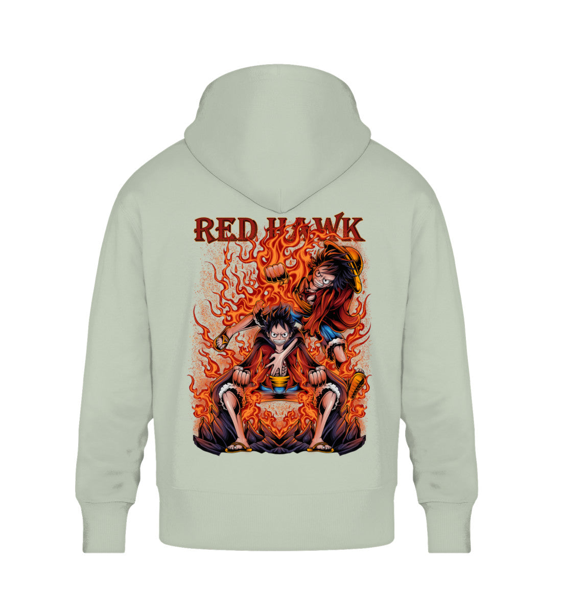 LUFFY RED HAWK OVERSIZED HOODIE (BACKPRINT)