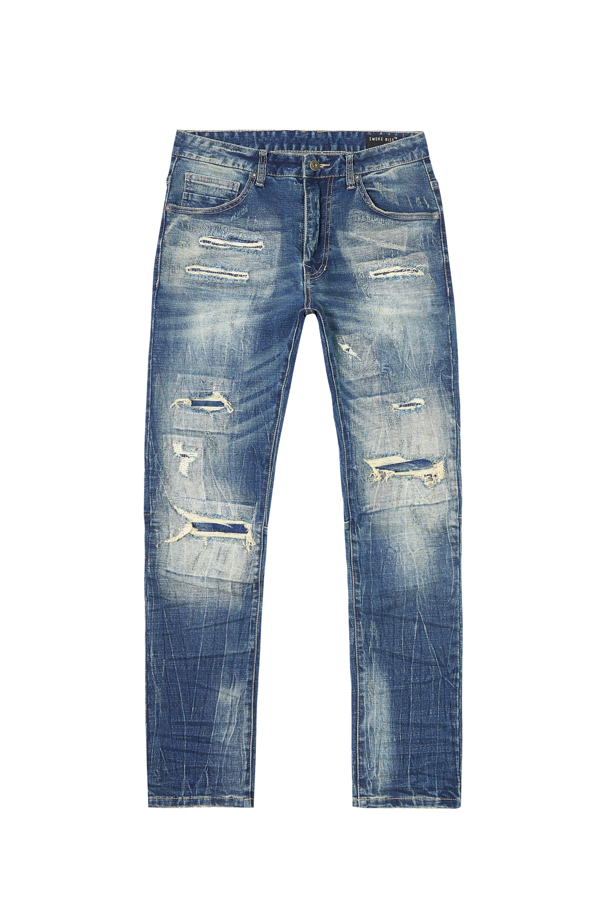 Distressed Rip & Repair Super Skinny Denim Jeans