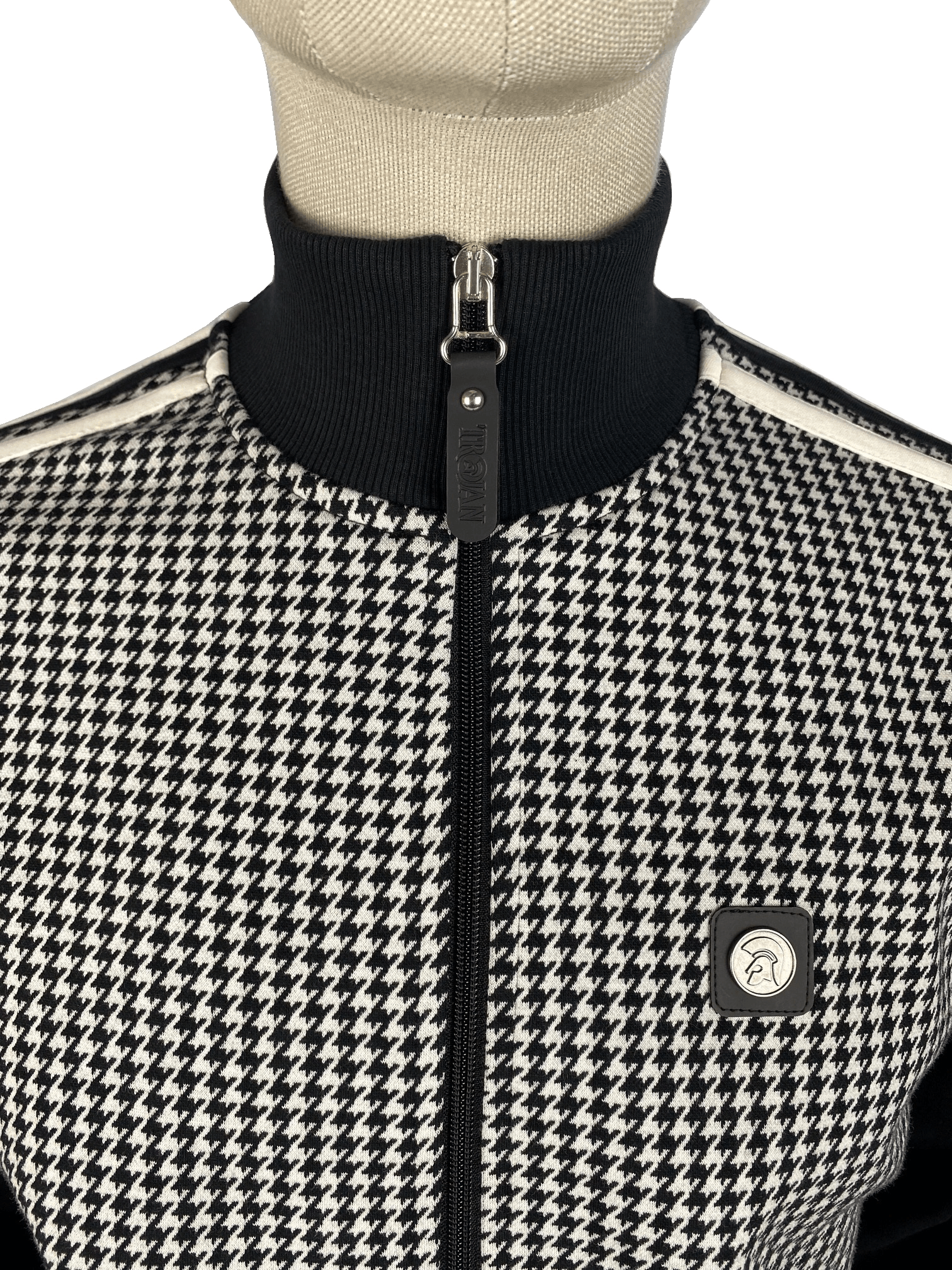 Trojan Jacquard Check Track Top Houndstooth