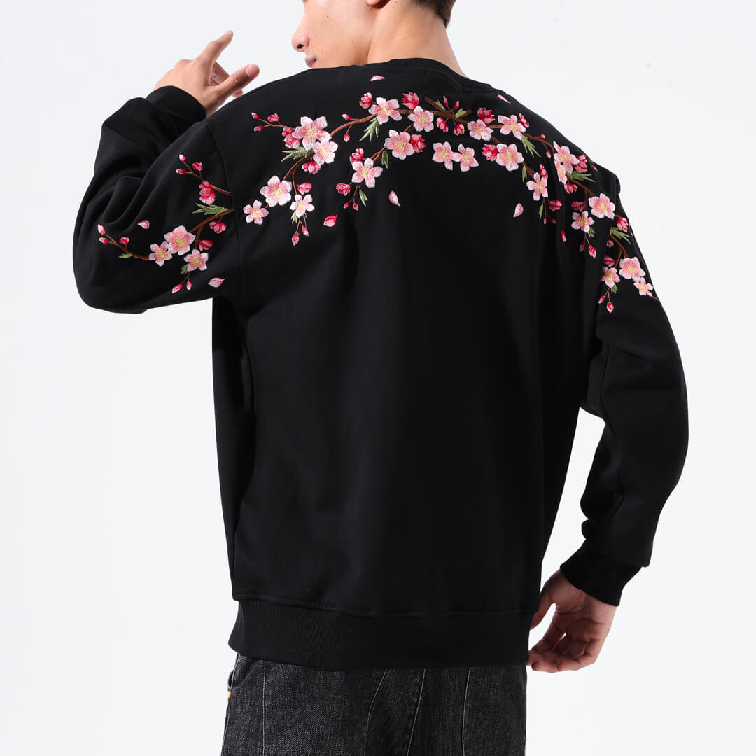 Sakura Embroidered Sweatshirt