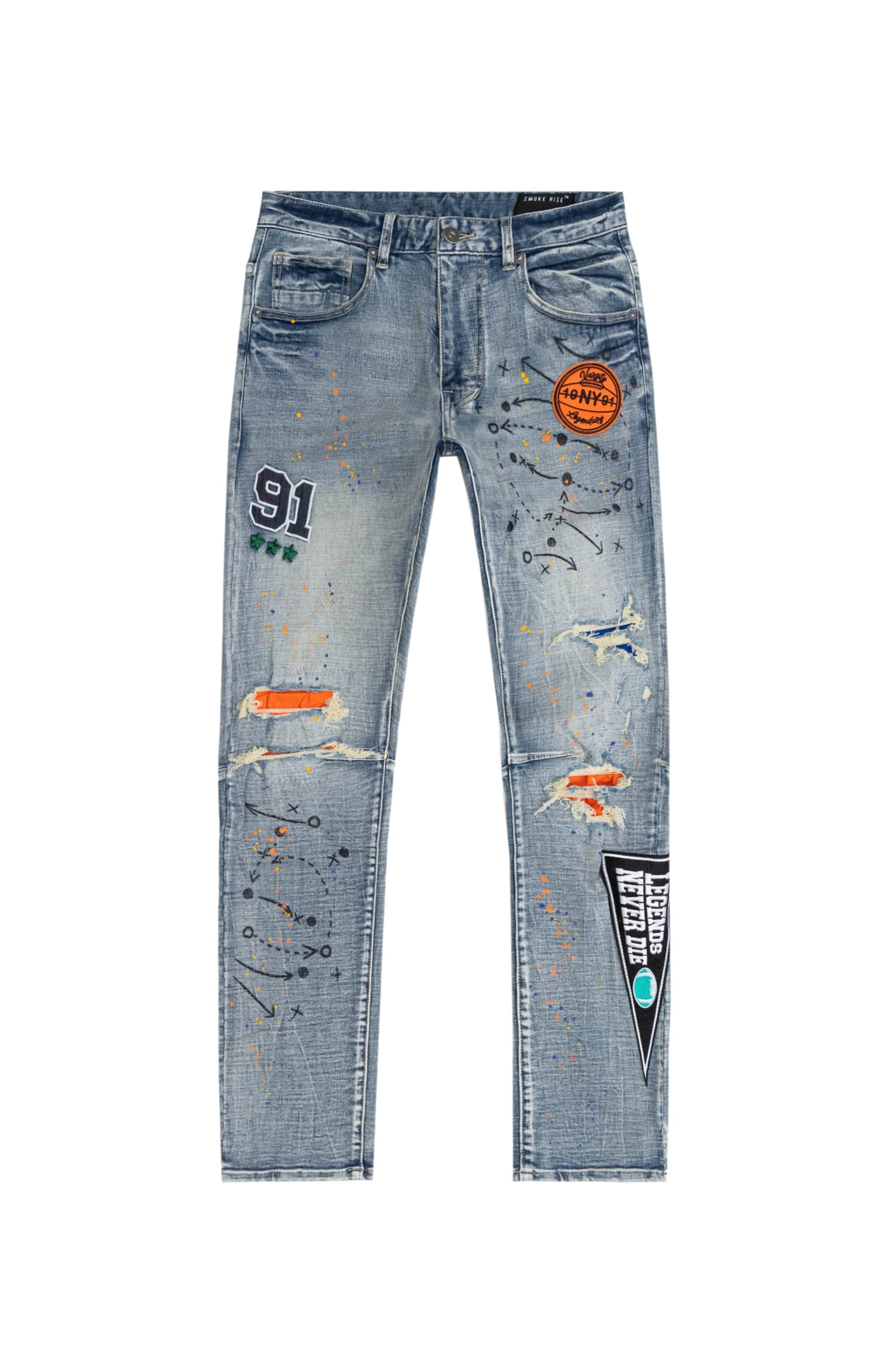 Varsity Detailed Jeans