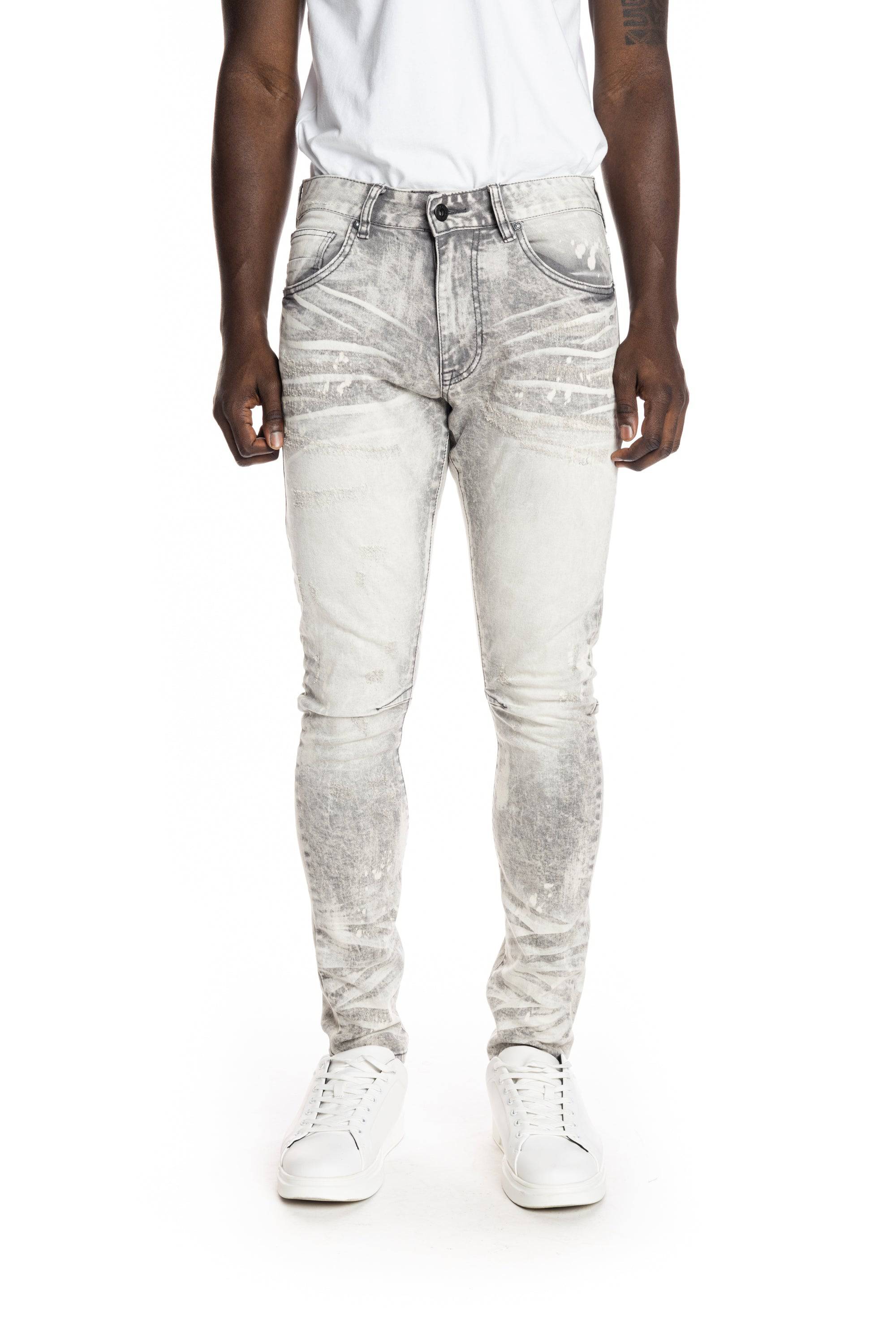 Bleached Detail Semi Basic Jeans
