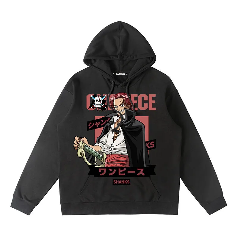 One piece hoodie - LUFFY/SHANKS/CHOPPER/BURUKKU/NEWGATE/FRANKY/MARCO/LAW
