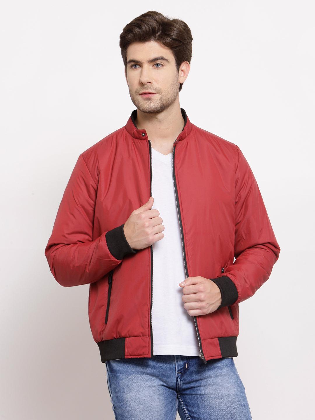 Style Quotient Mens Solid Bomber Jackets