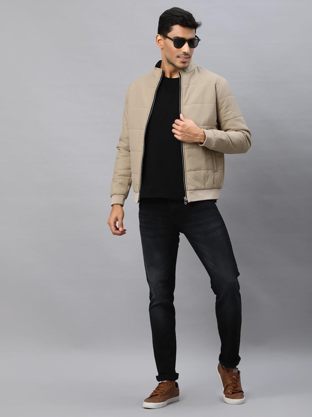 Style Quotient Men Beige Reversible Padded Jacket