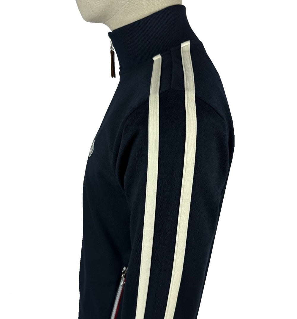 Trojan Twin Stripe Track Top Navy