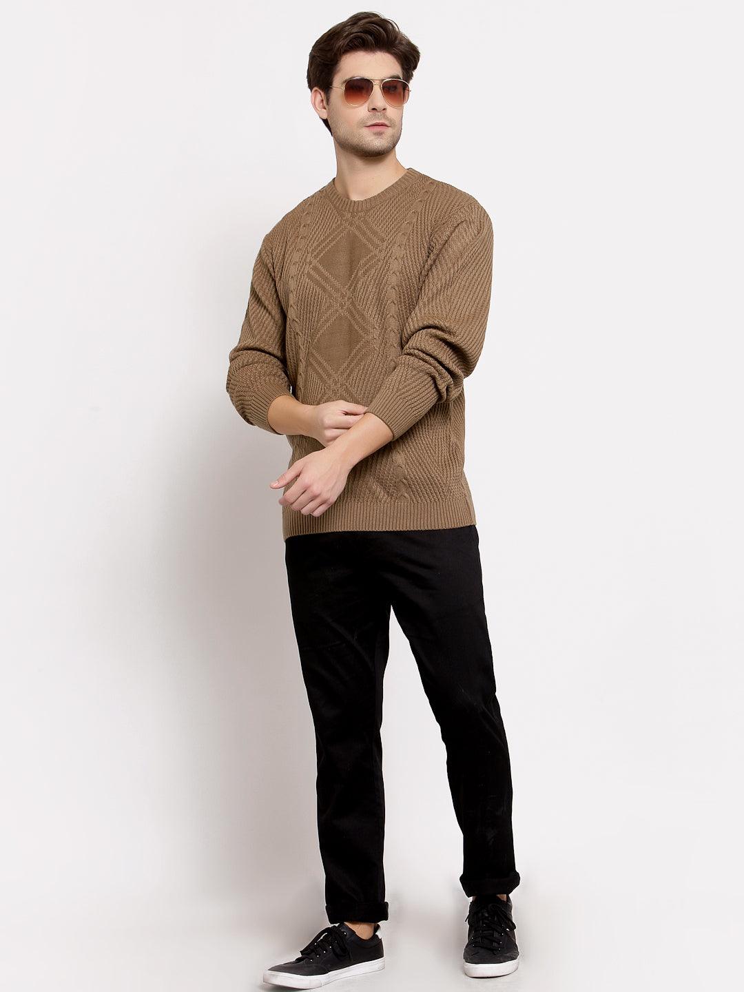 Style Quotient Mens Cable Knit Pullover Sweaters