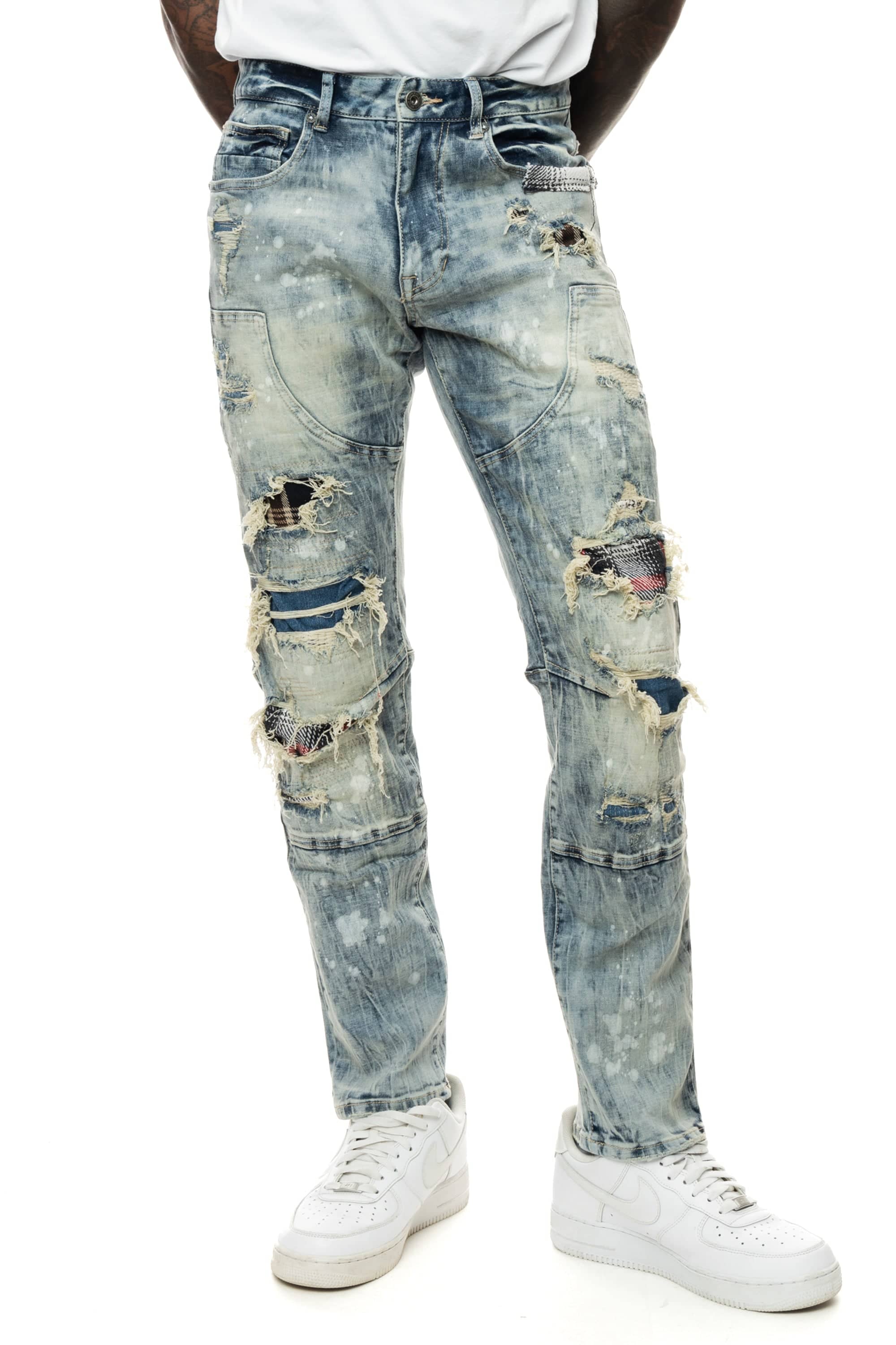 Plaid Backed Workwear Jean