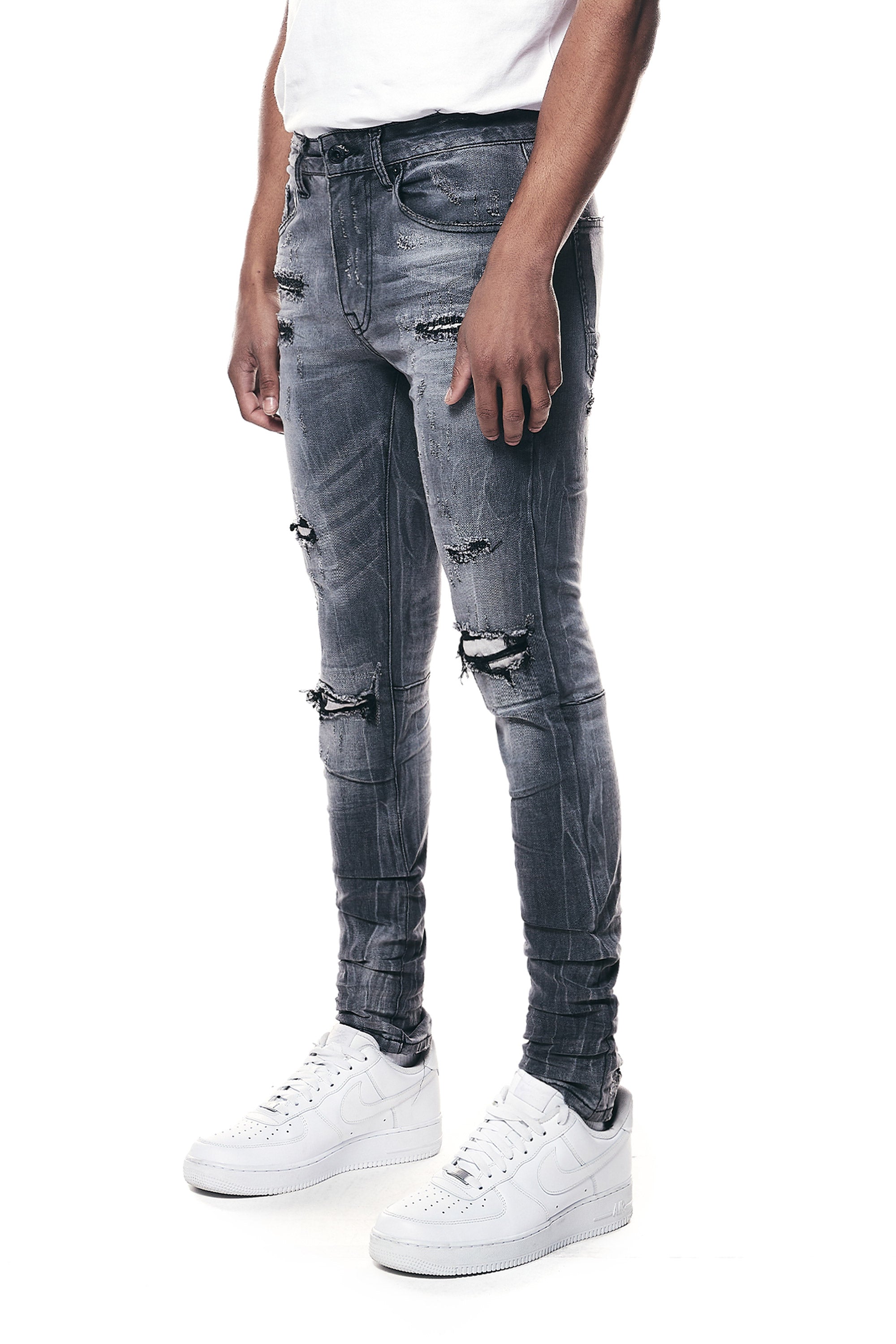 Distressed Rip & Repair Super Skinny Denim Jeans