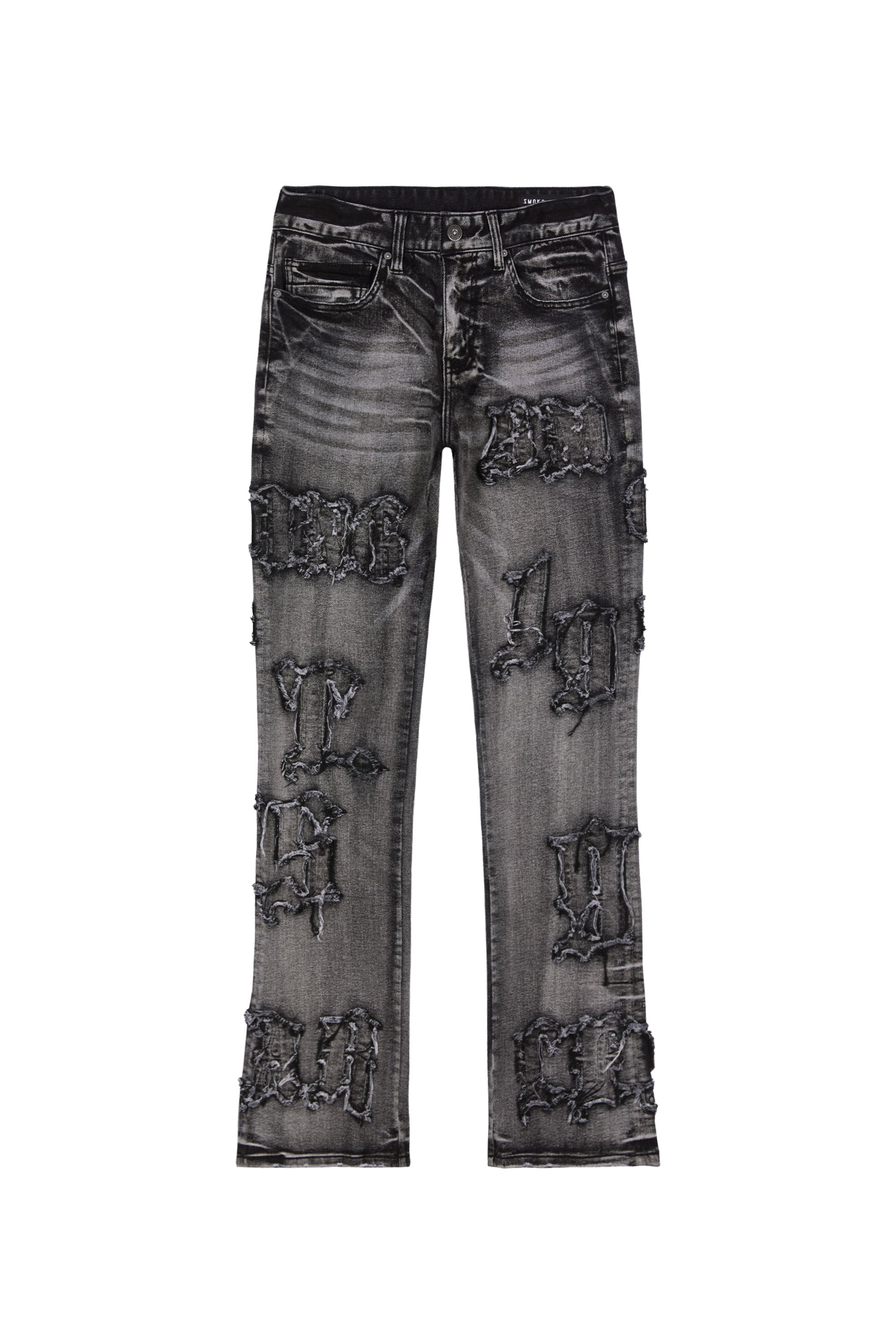 Letter Applique Jeans