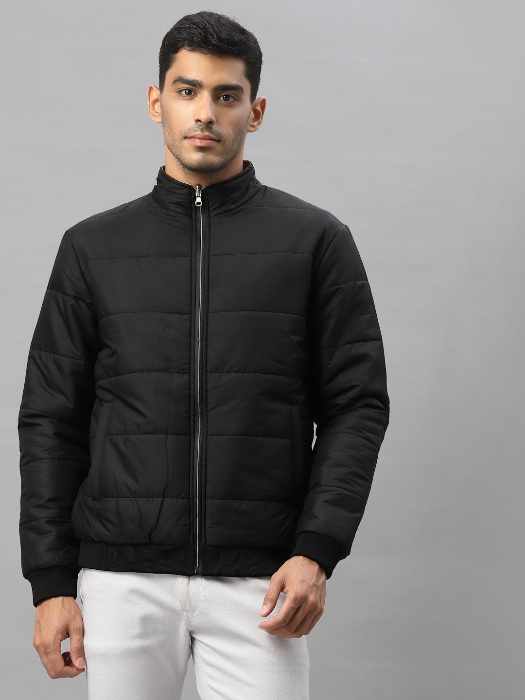Style Quotient Men Black Reversible Padded Jacket