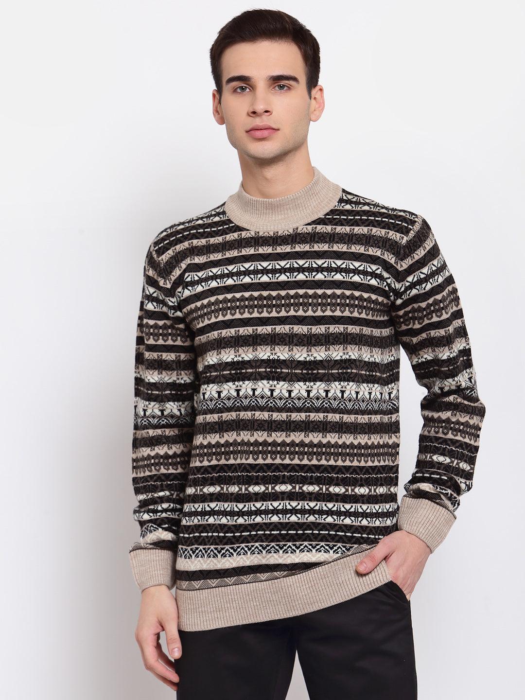 Men Striped Pullover Sweater