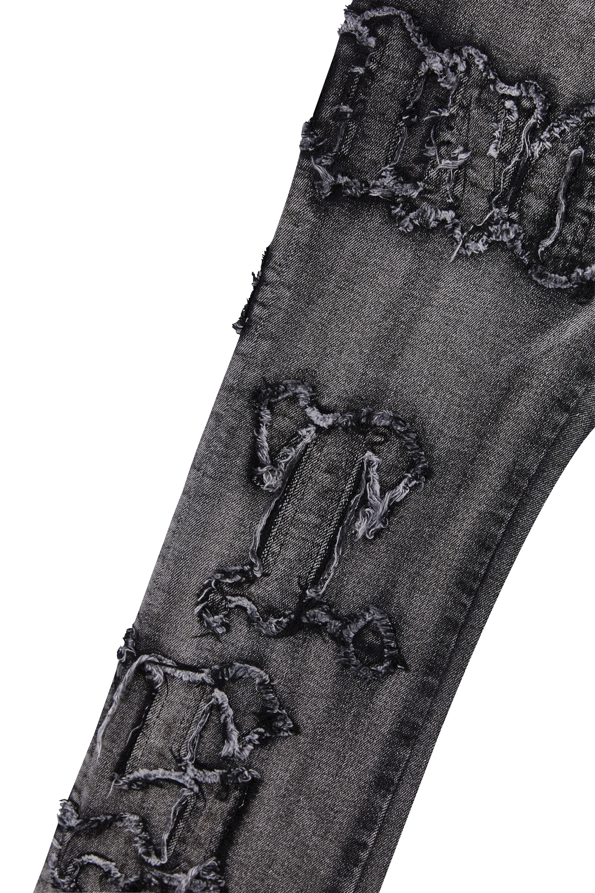 Letter Applique Jeans