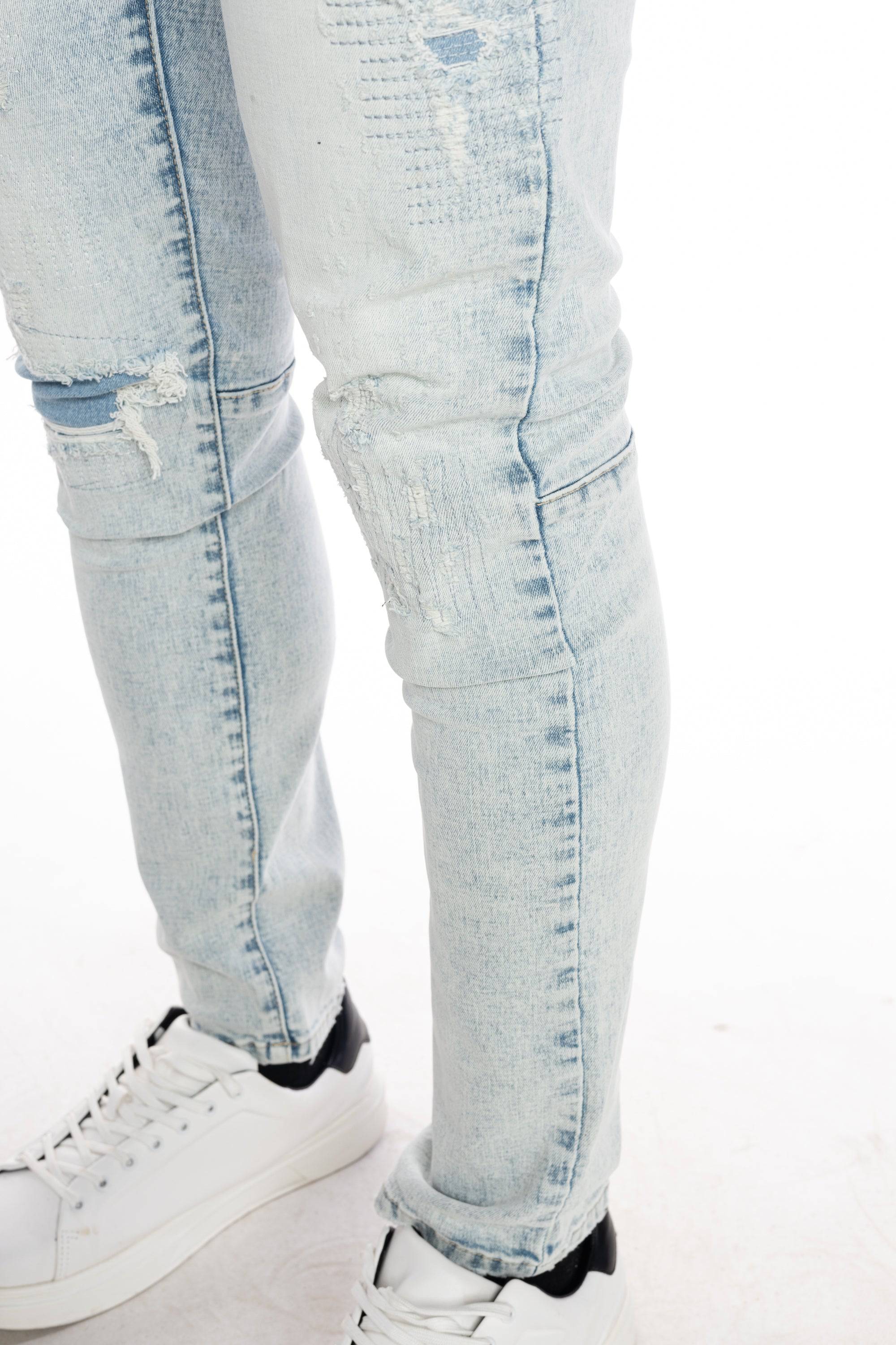 Rip And Repair Semi Basic Jeans