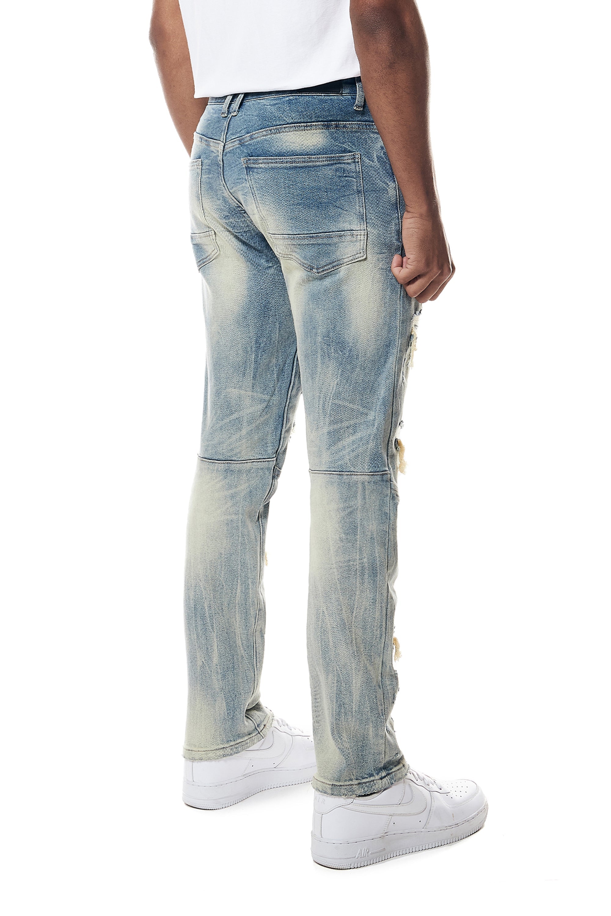 Distressed Rip & Repair Easy Slim Denim Jeans