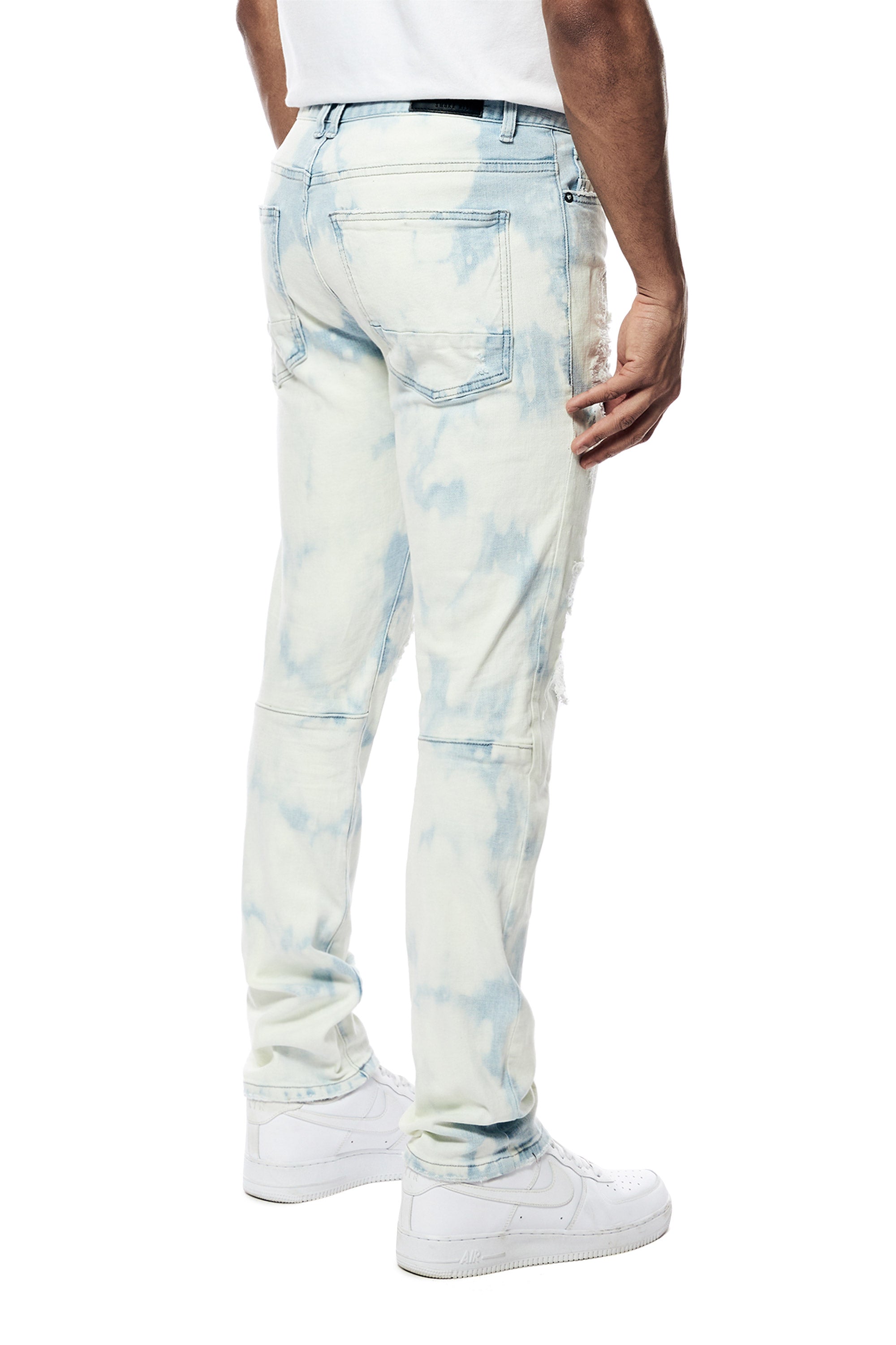 Bleach Washed Rip & Repaired Jeans