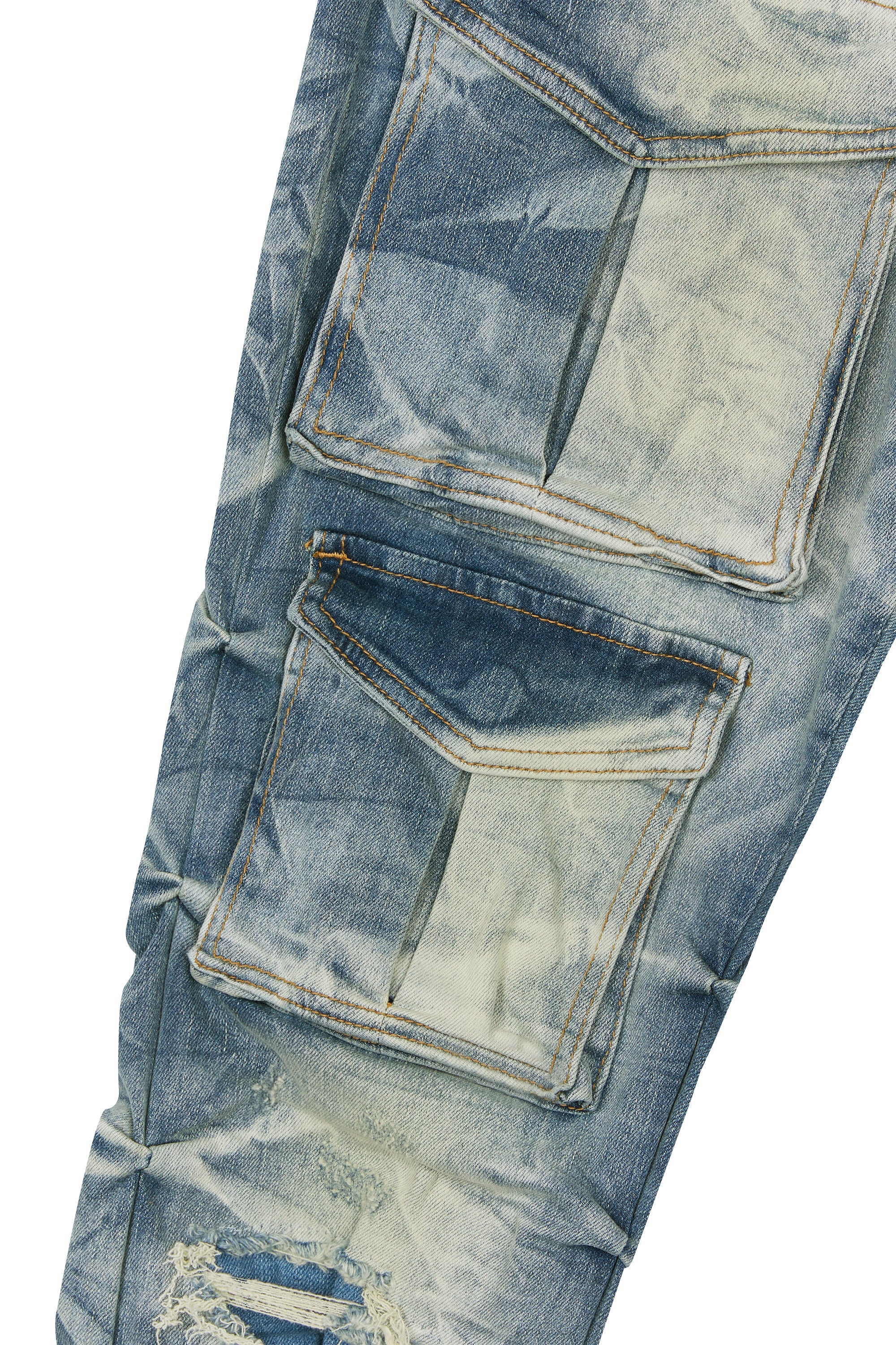 Stacked Utility Denim Jeans