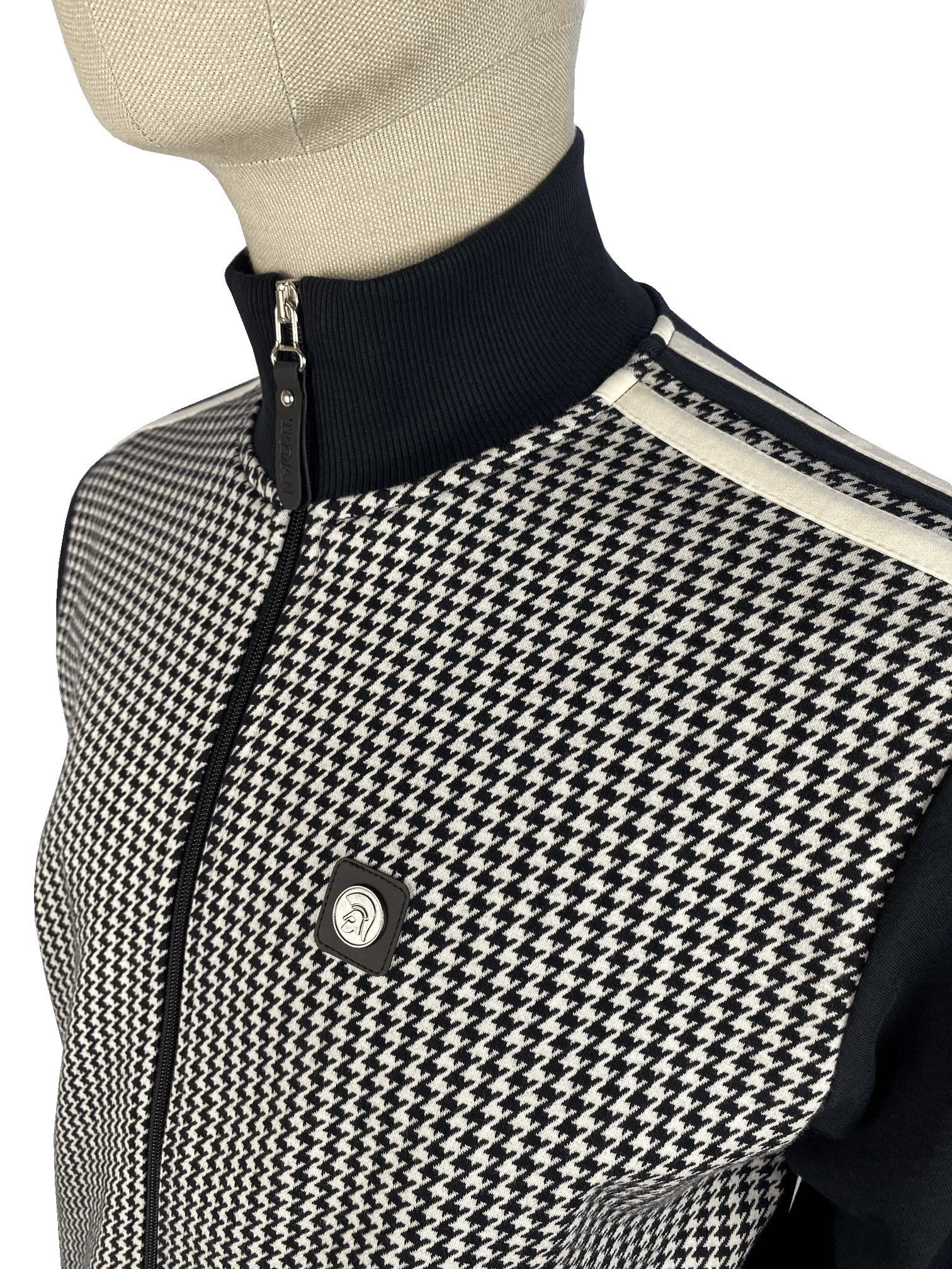 Trojan Jacquard Check Track Top Houndstooth
