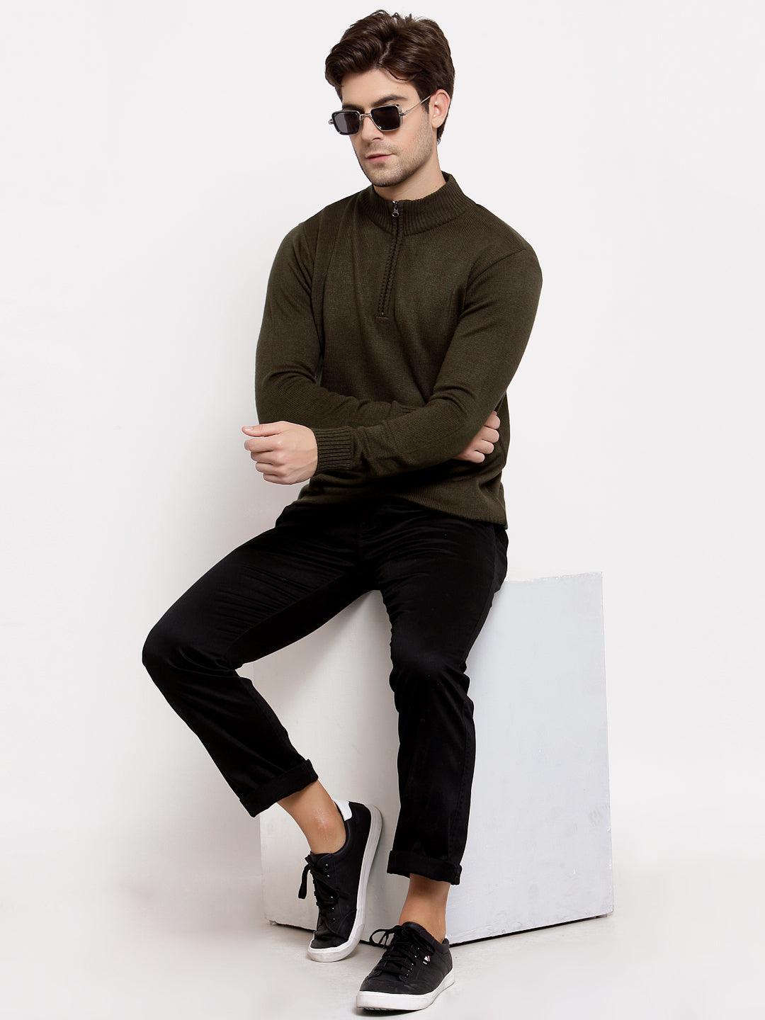 Style Quotient Mens Solid Pullover Sweaters
