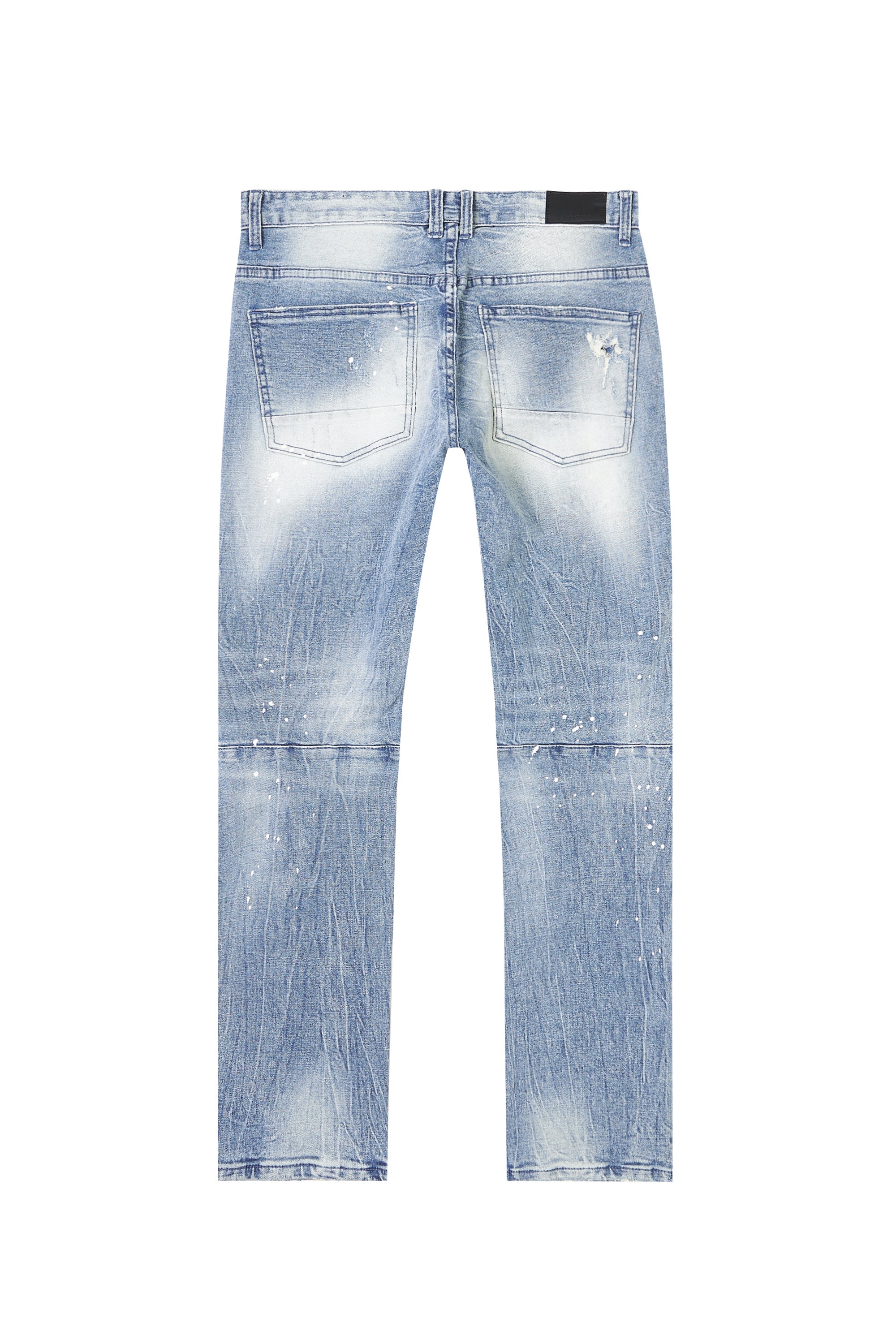 Distressed Rip & Repair Slim Tapered Denim Jeans