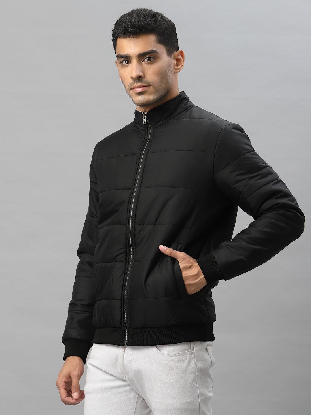Style Quotient Men Black Reversible Padded Jacket