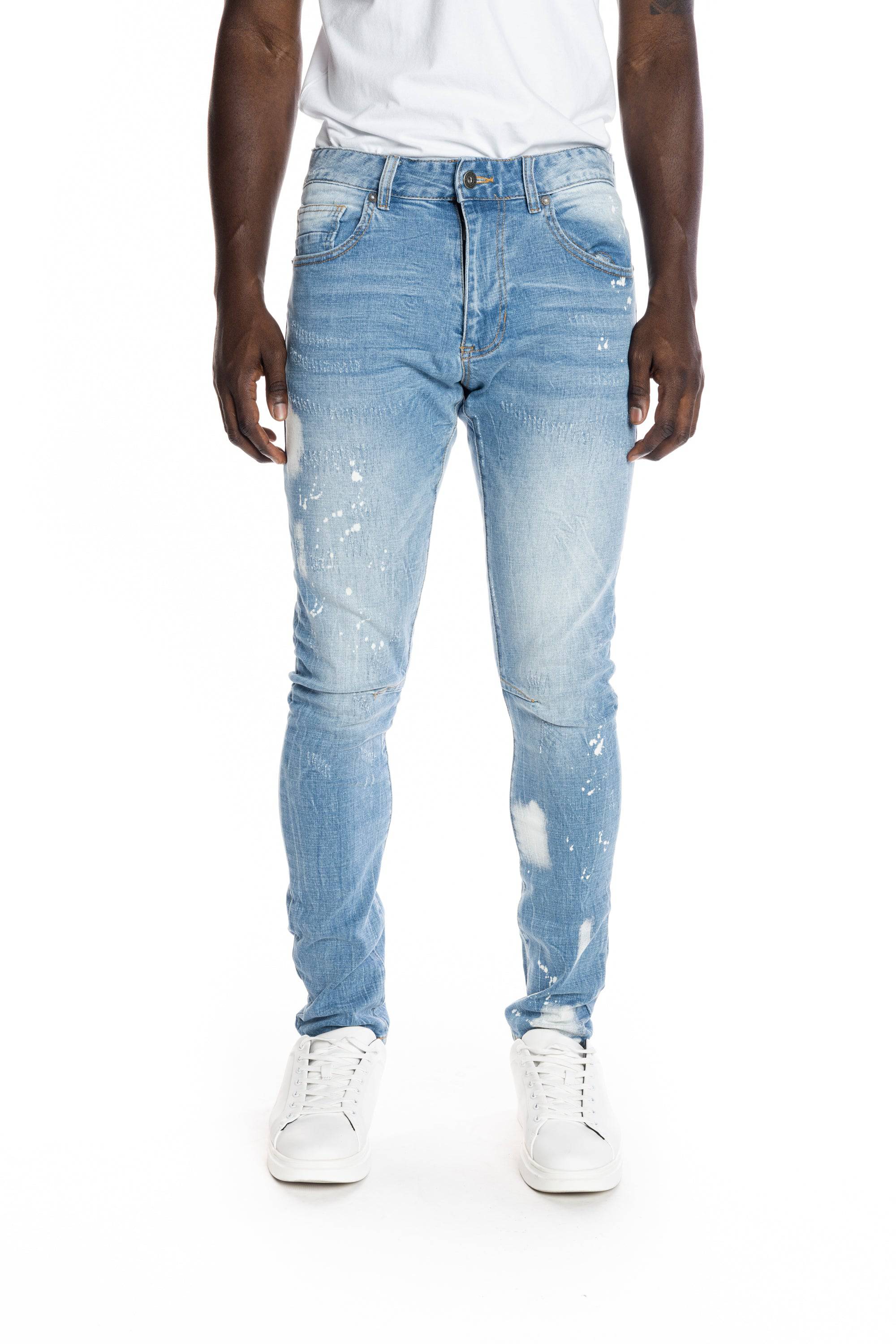 Bleached Detail Semi Basic Jeans