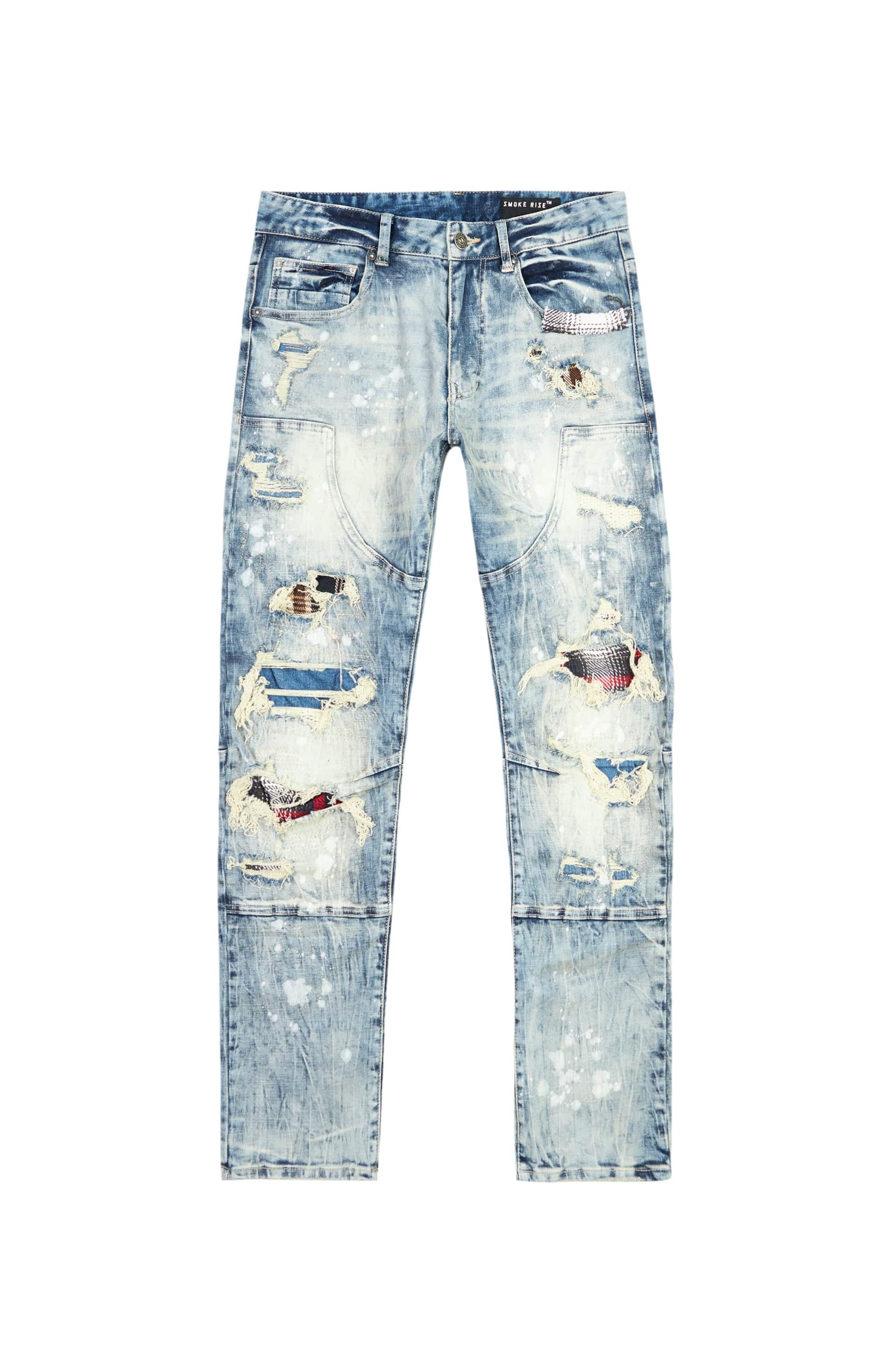 Plaid Backed Workwear Jean
