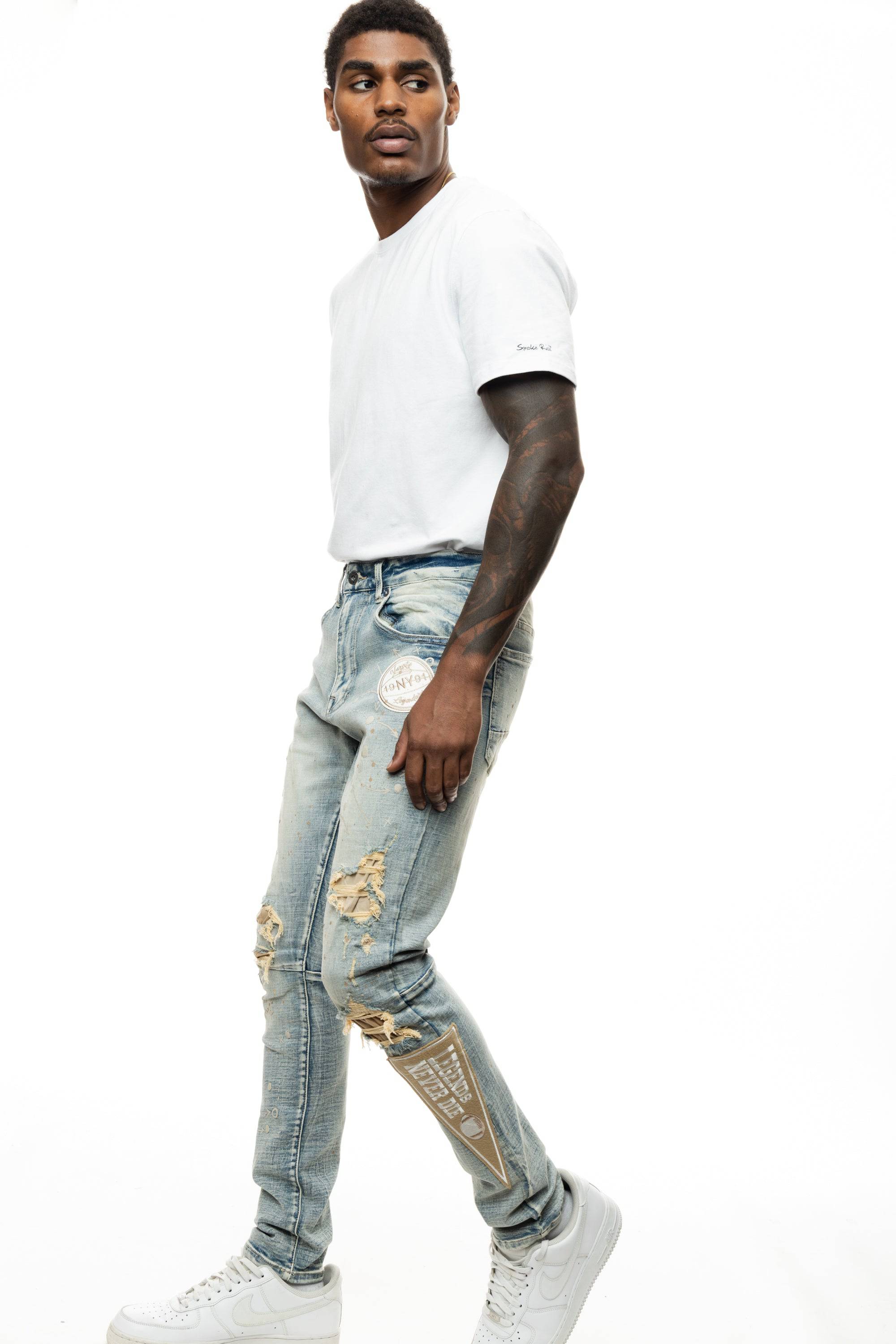 Varsity Detailed Jeans