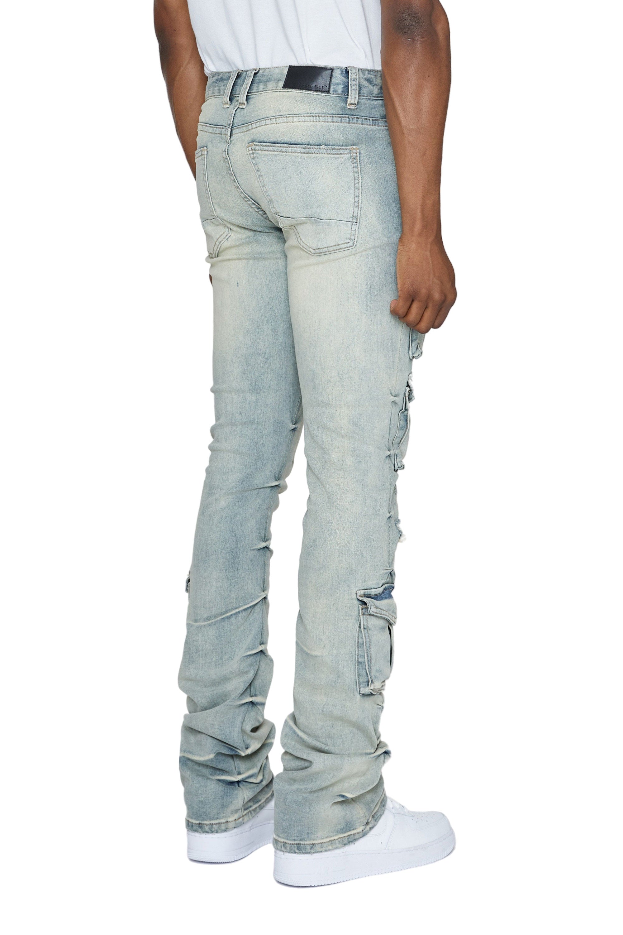 Stacked Utility Denim Jeans