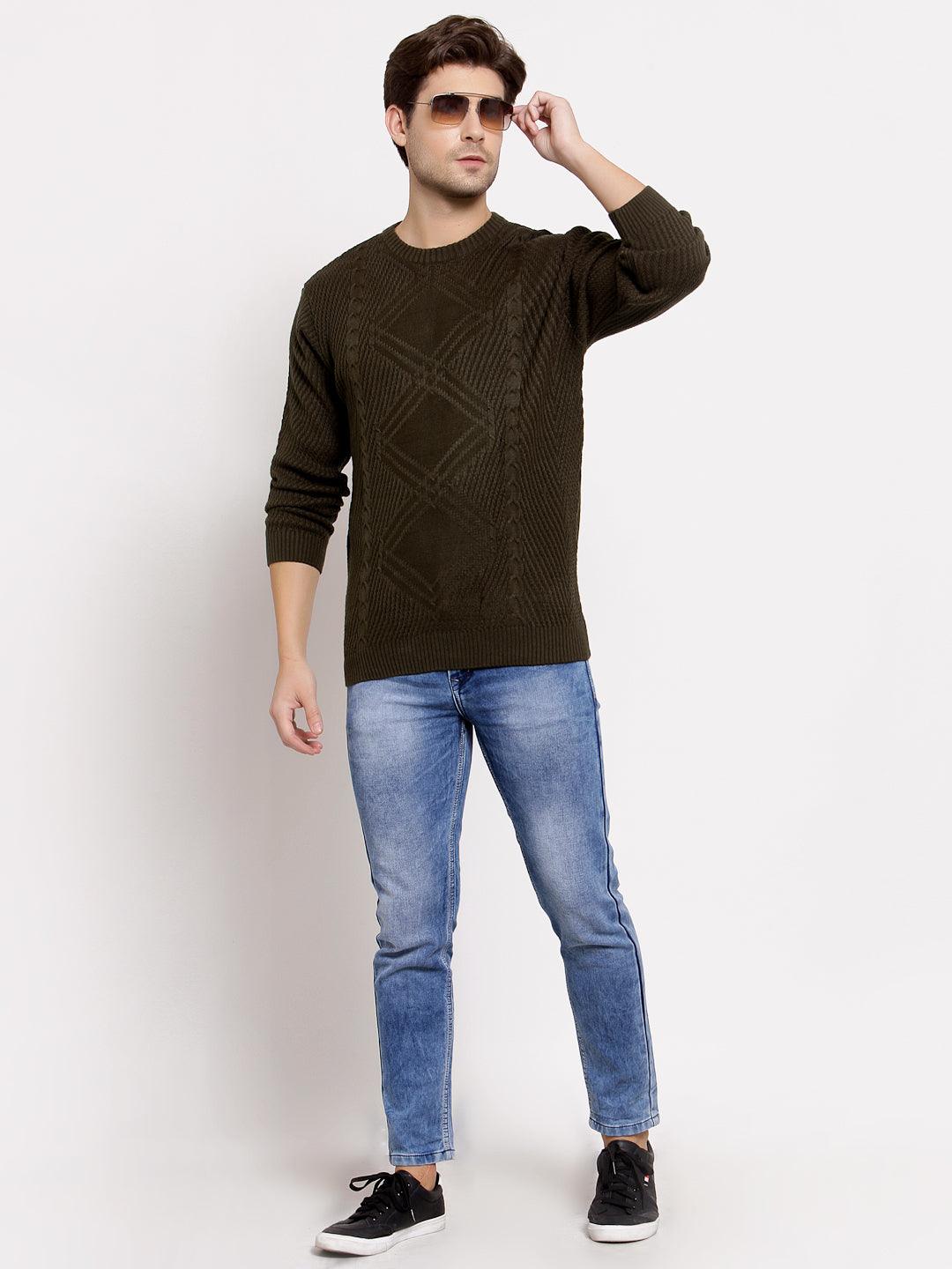 Style Quotient Mens Cable Knit Pullover Sweaters