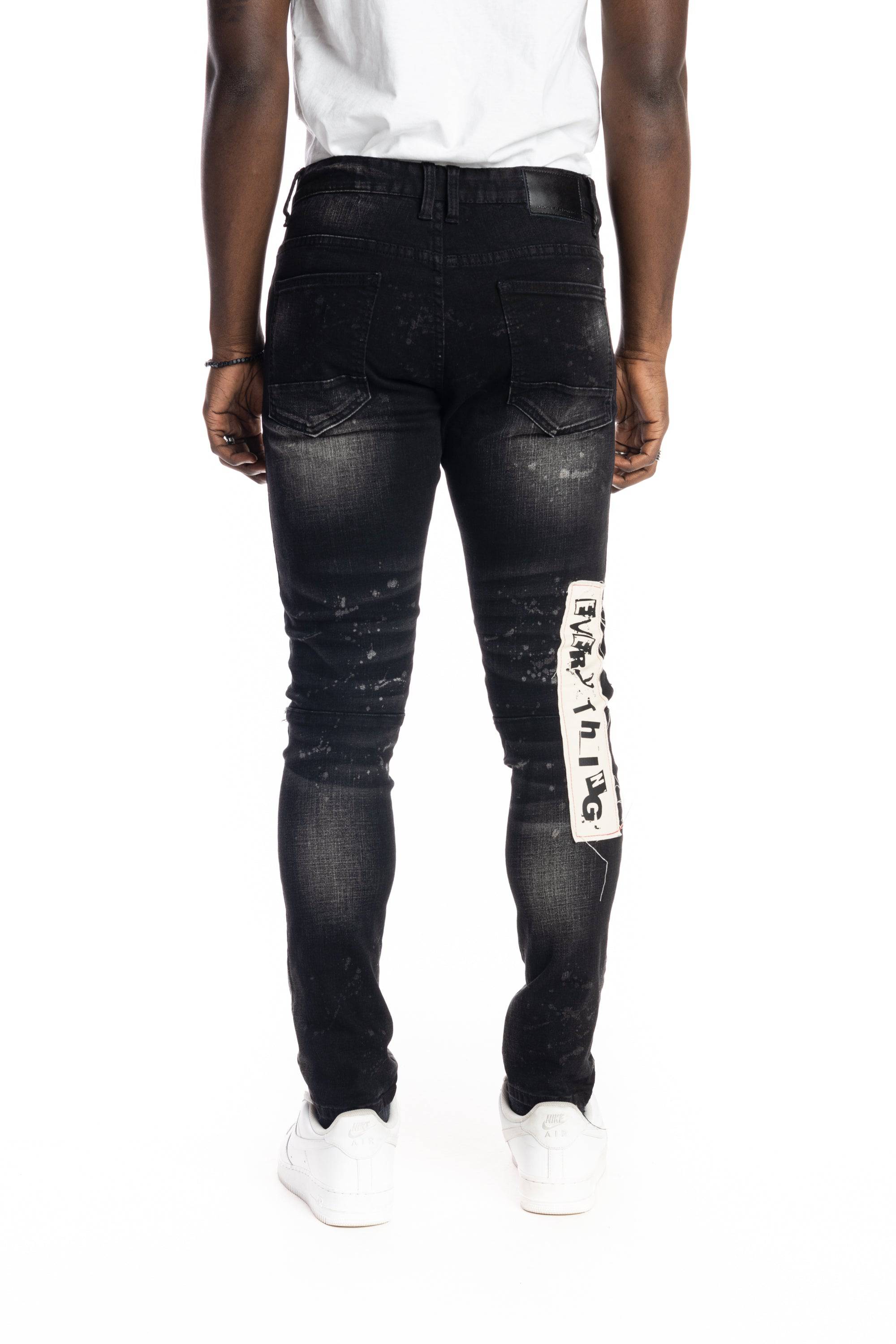 Graphic Patched Fashion Jeans