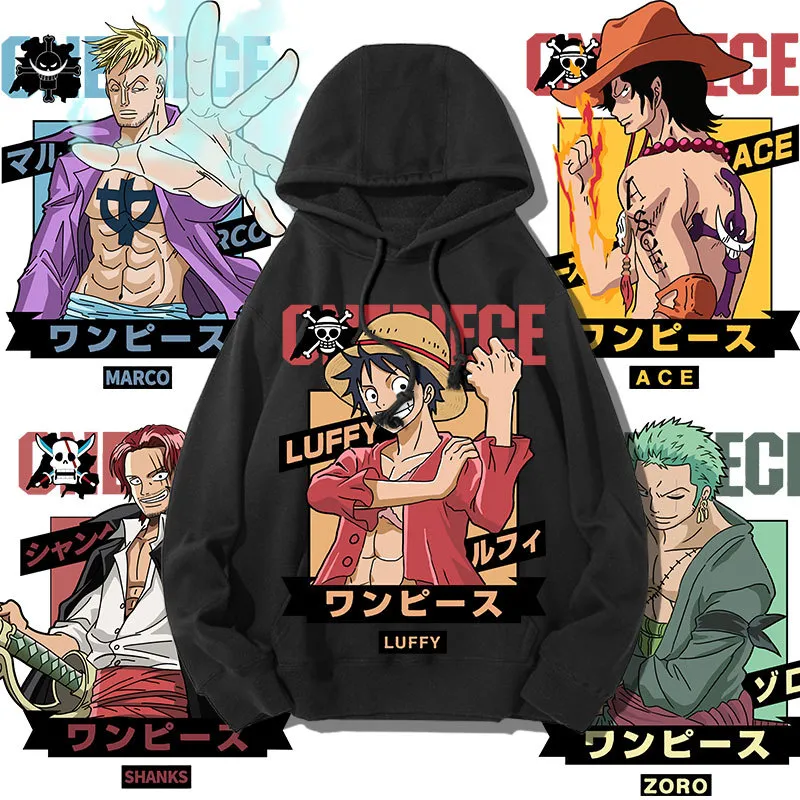 One piece hoodie - LUFFY/SHANKS/CHOPPER/BURUKKU/NEWGATE/FRANKY/MARCO/LAW