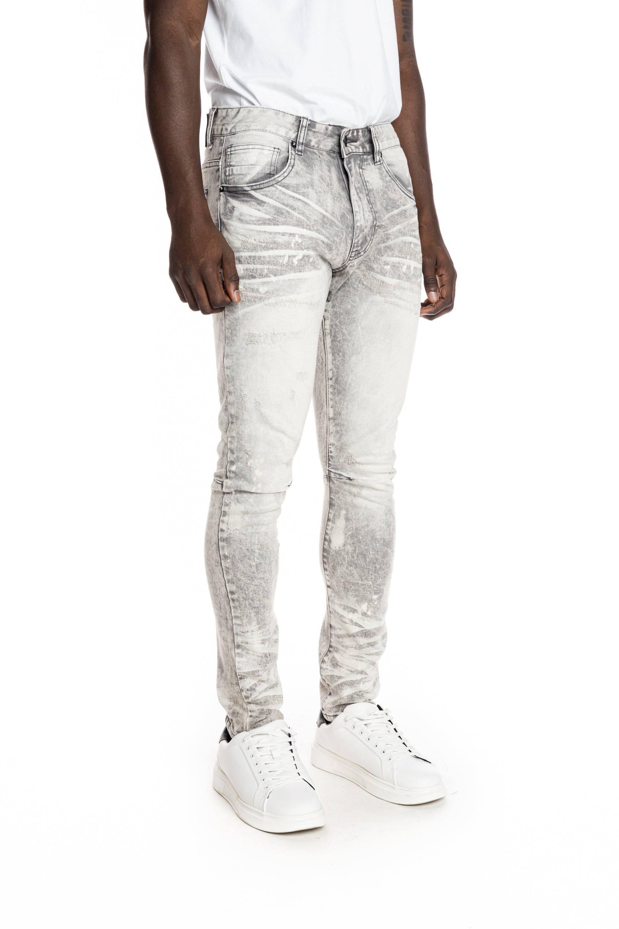 Bleached Detail Semi Basic Jeans