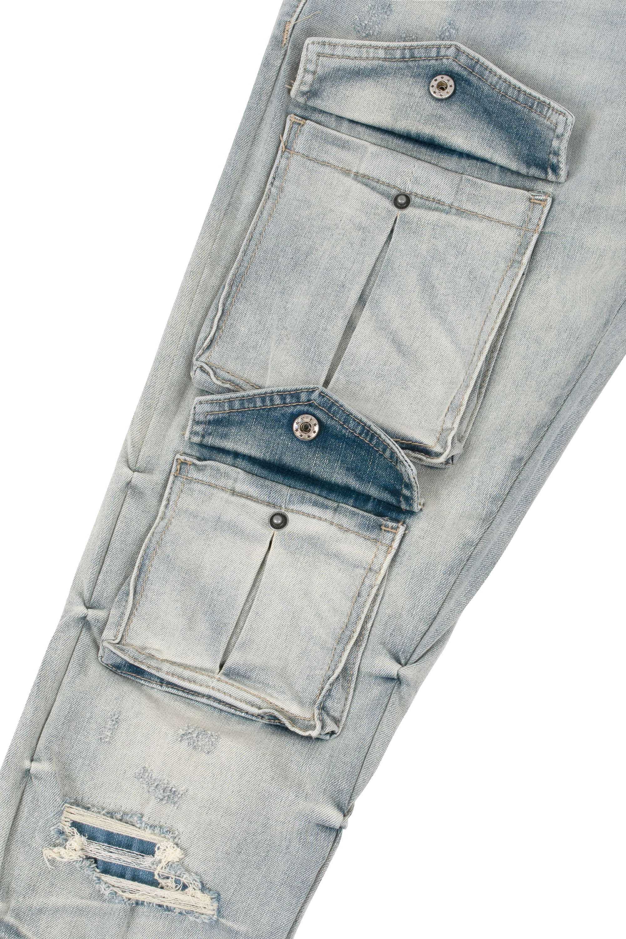 Stacked Utility Denim Jeans