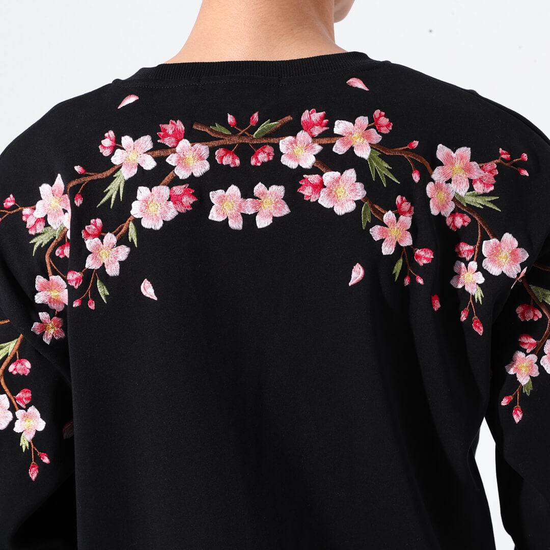 Sakura Embroidered Sweatshirt