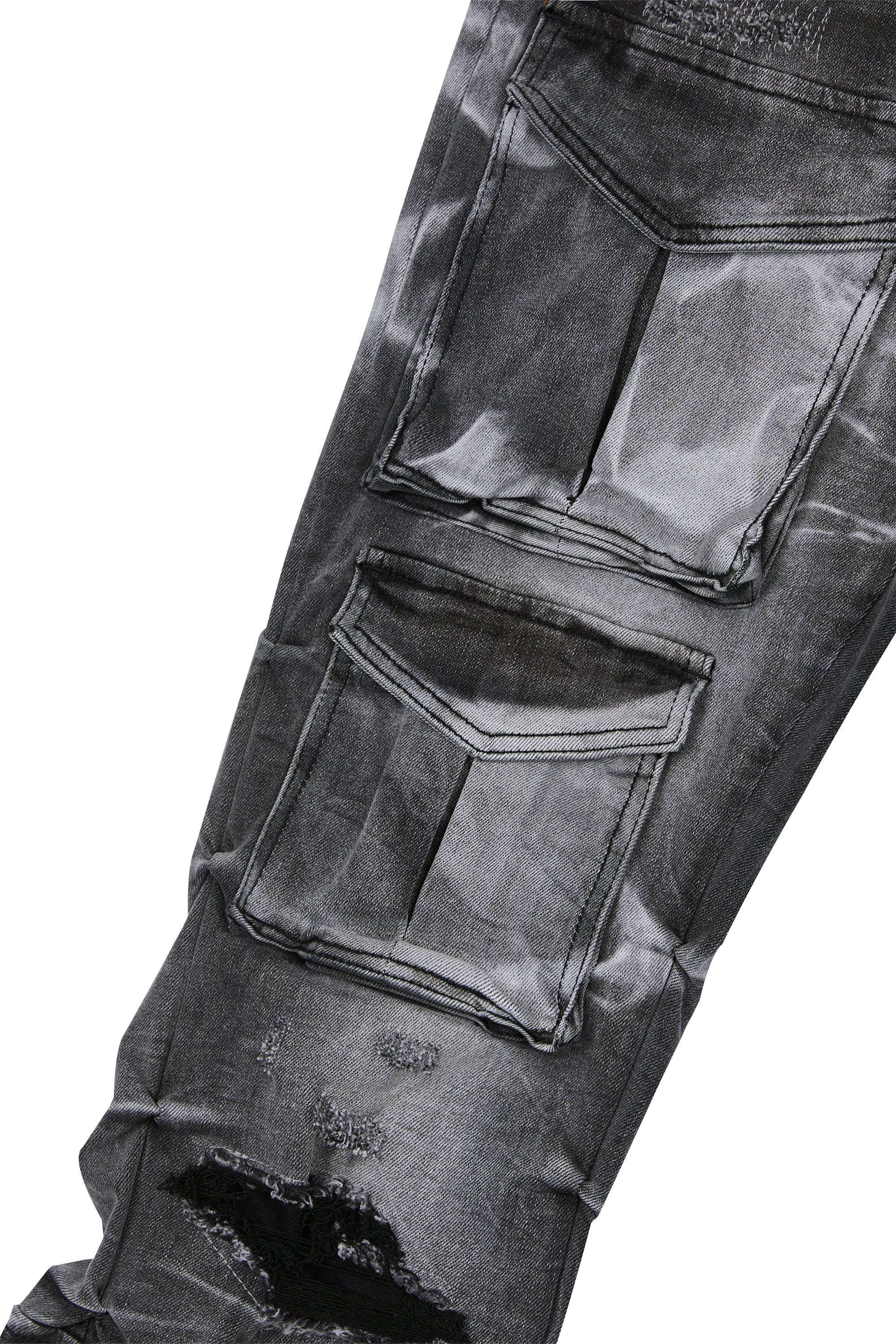 Stacked Utility Denim Jeans