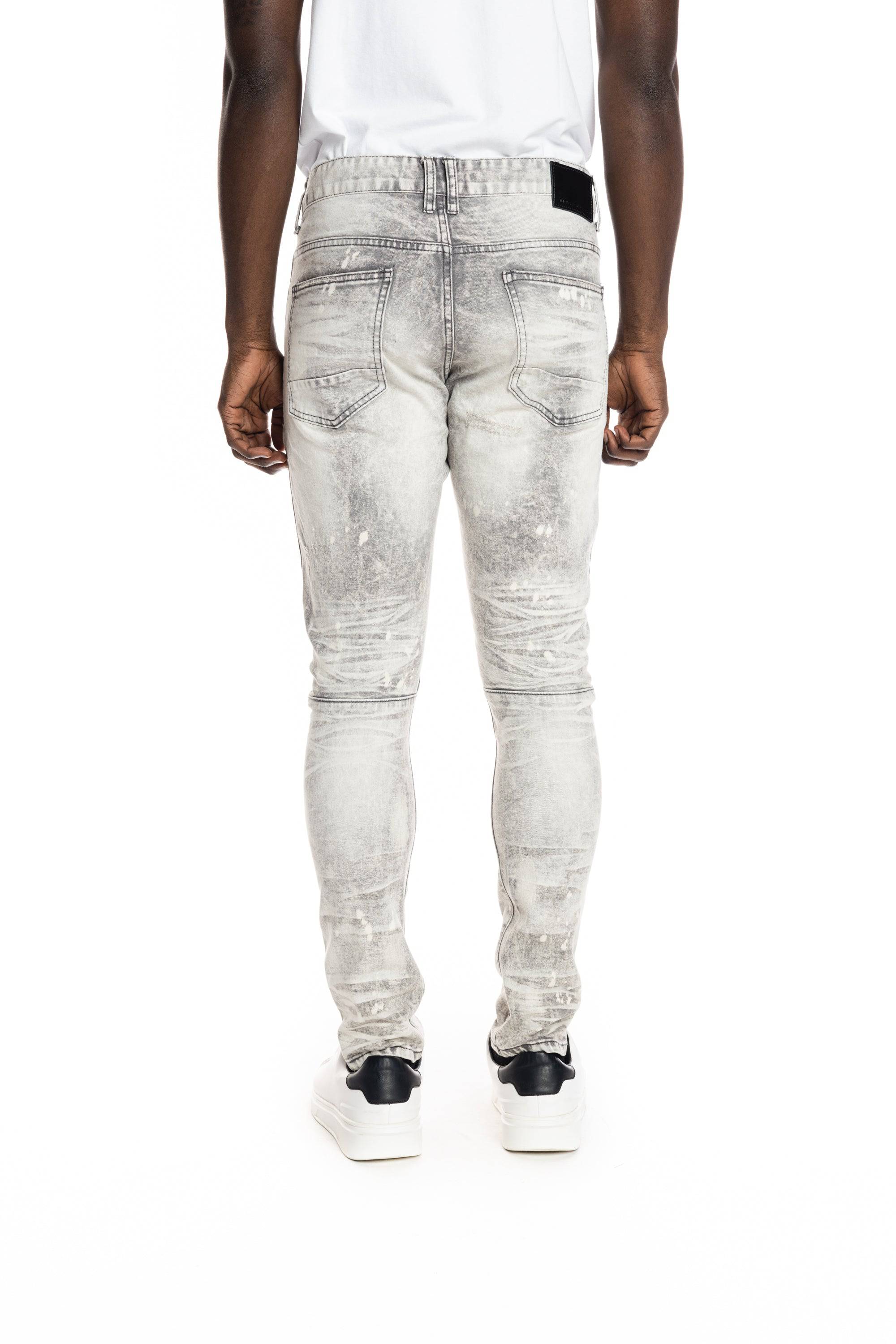 Bleached Detail Semi Basic Jeans