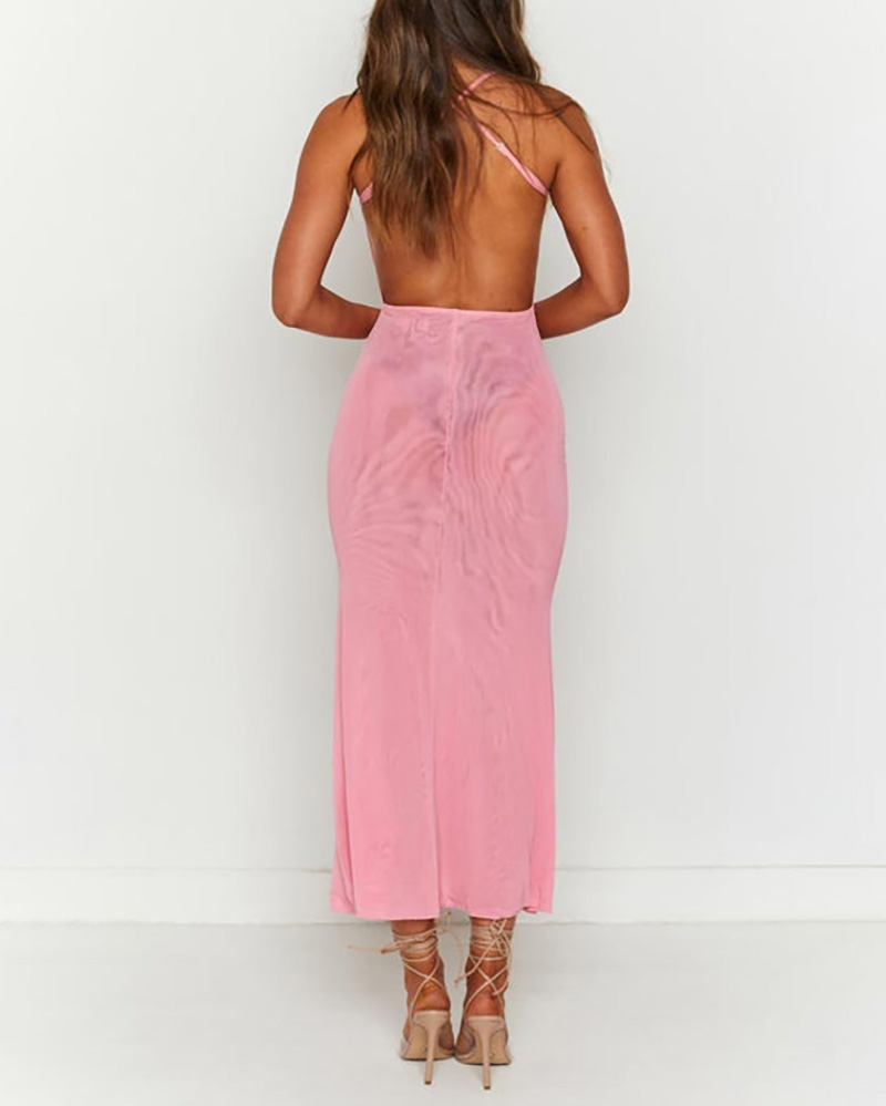 Fashion Suspender Design Sense Long Dress