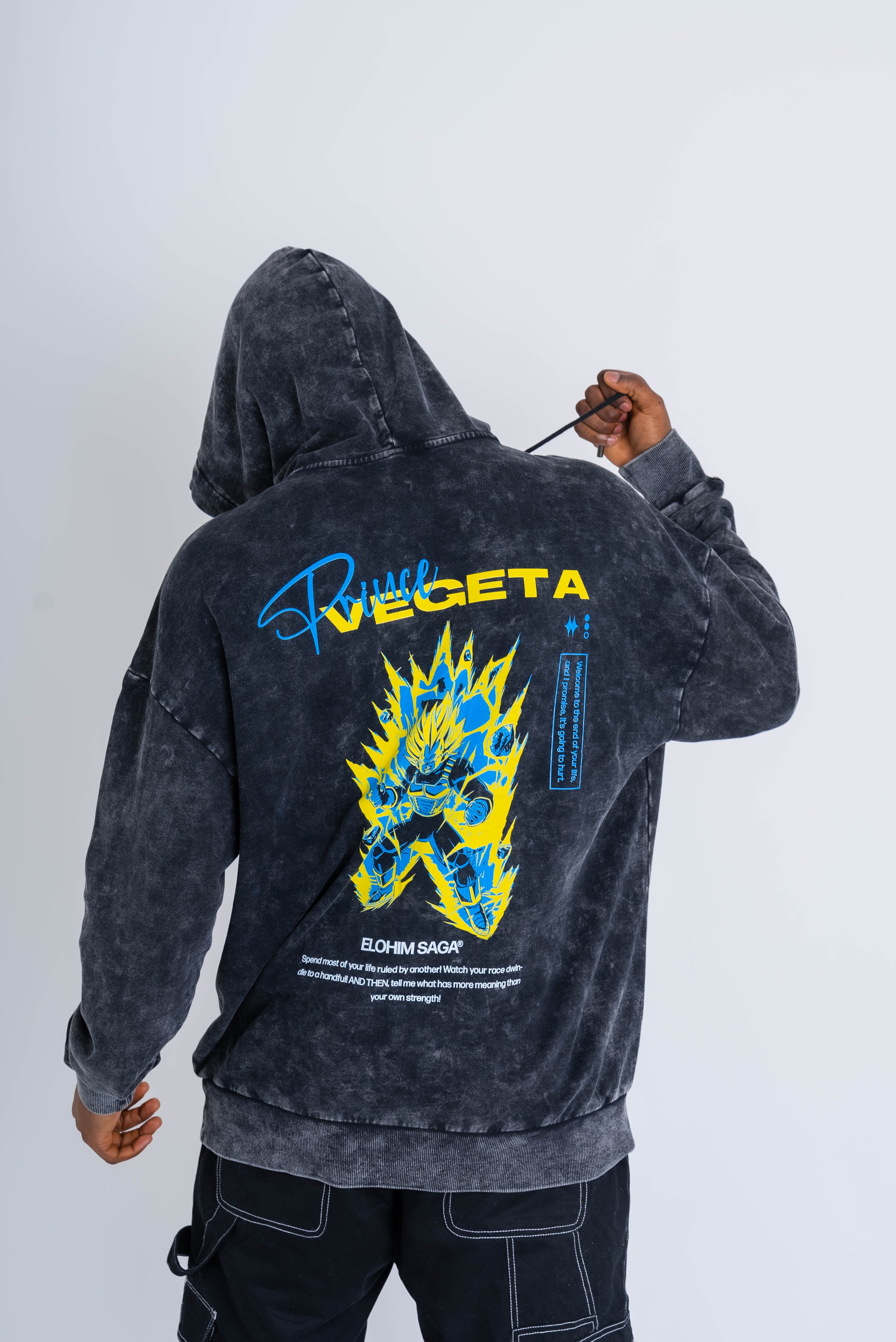 Vegeta - Acid Wash Hoodie