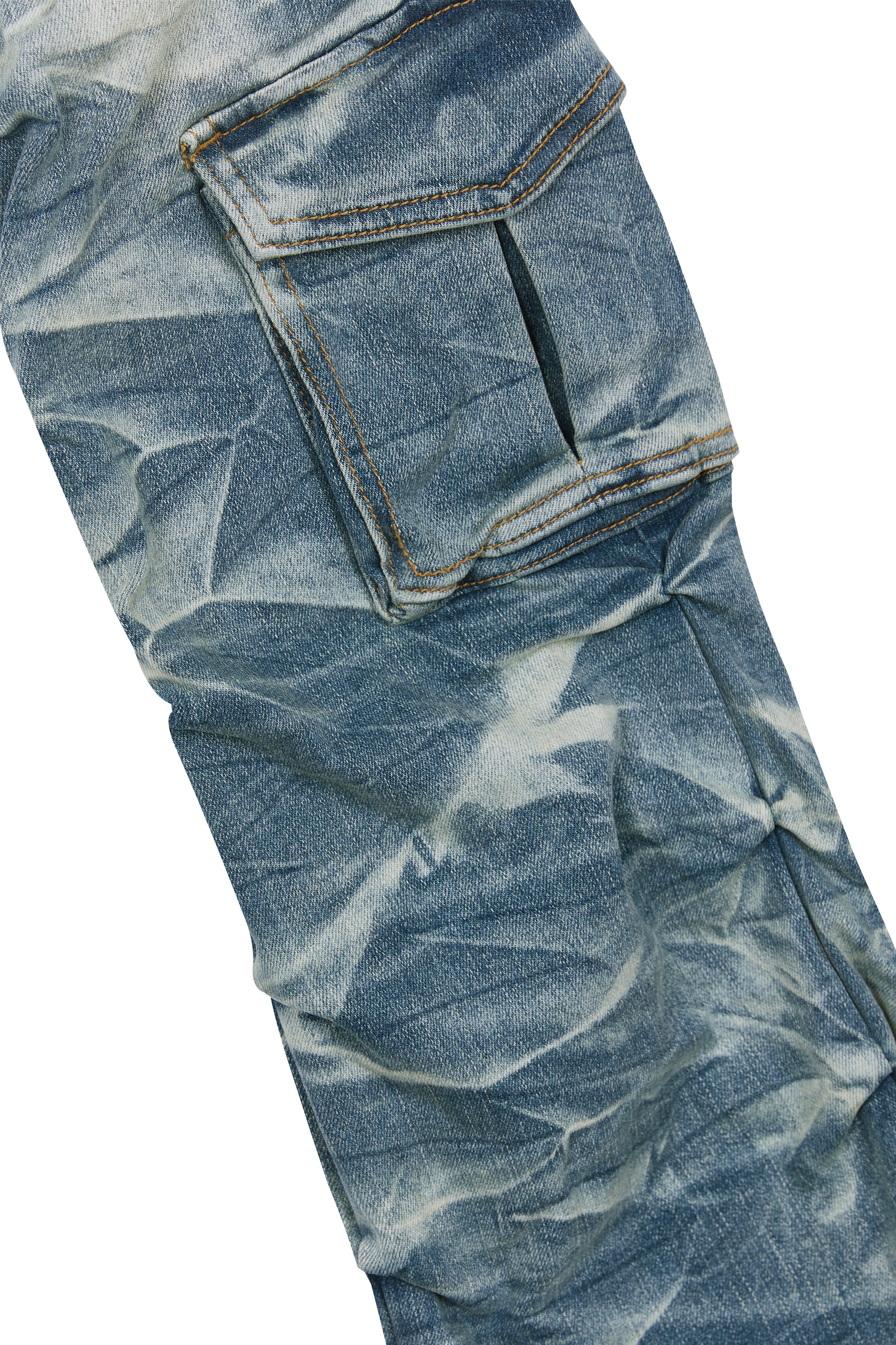 Stacked Utility Denim Jeans