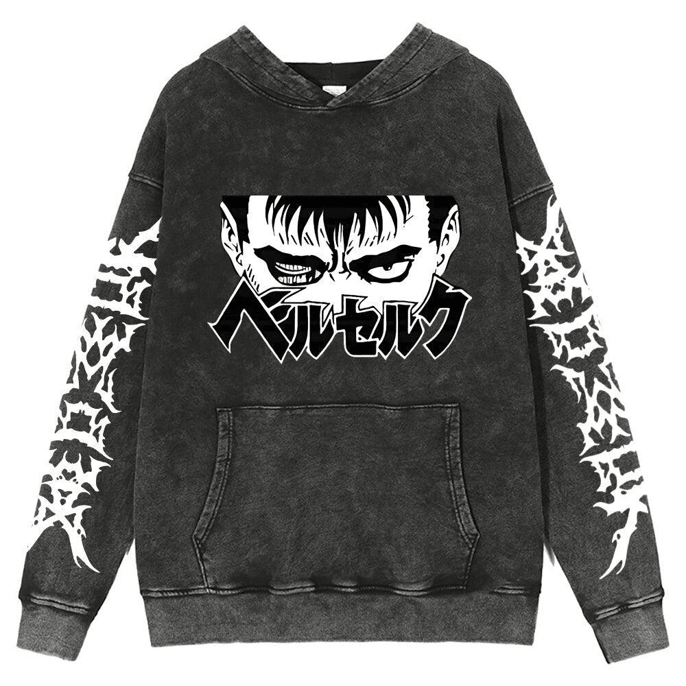 GUTS GRINNING FADED HOODIE