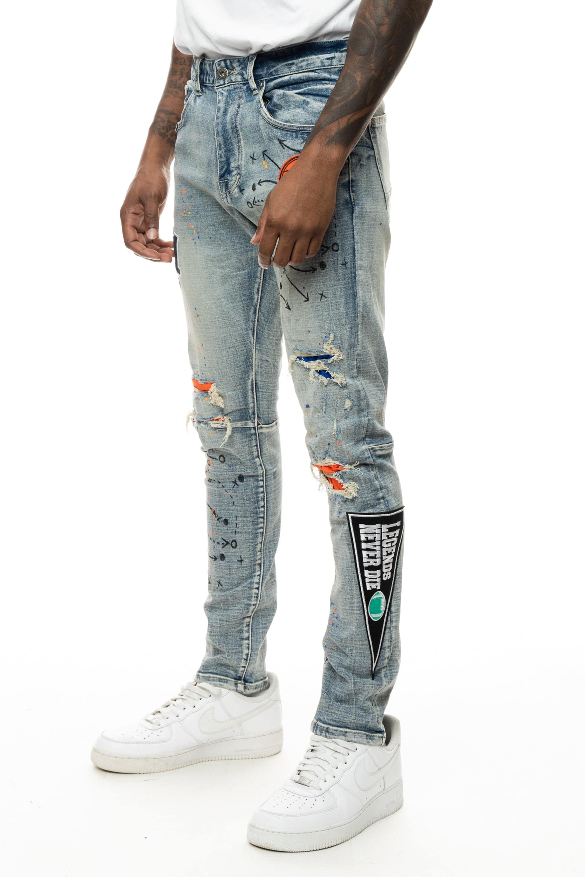 Varsity Detailed Jeans