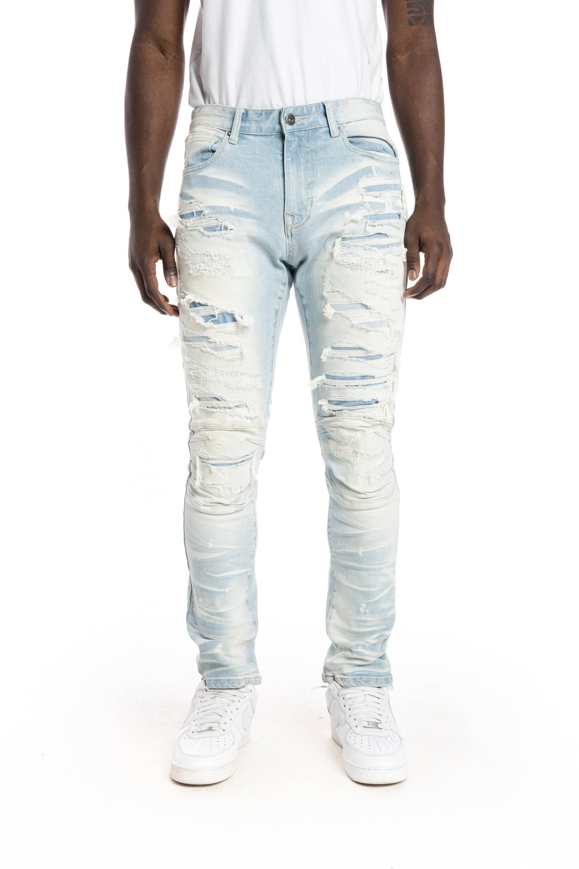 Heavy Rip & Repair Fashion Jeans