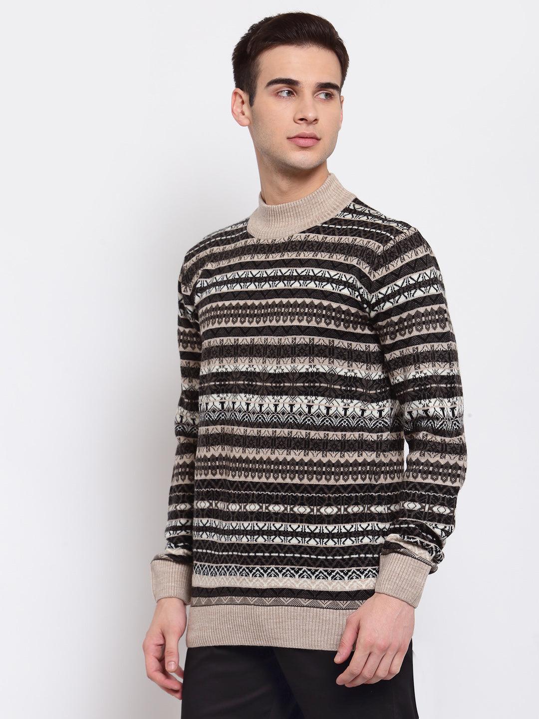 Men Striped Pullover Sweater