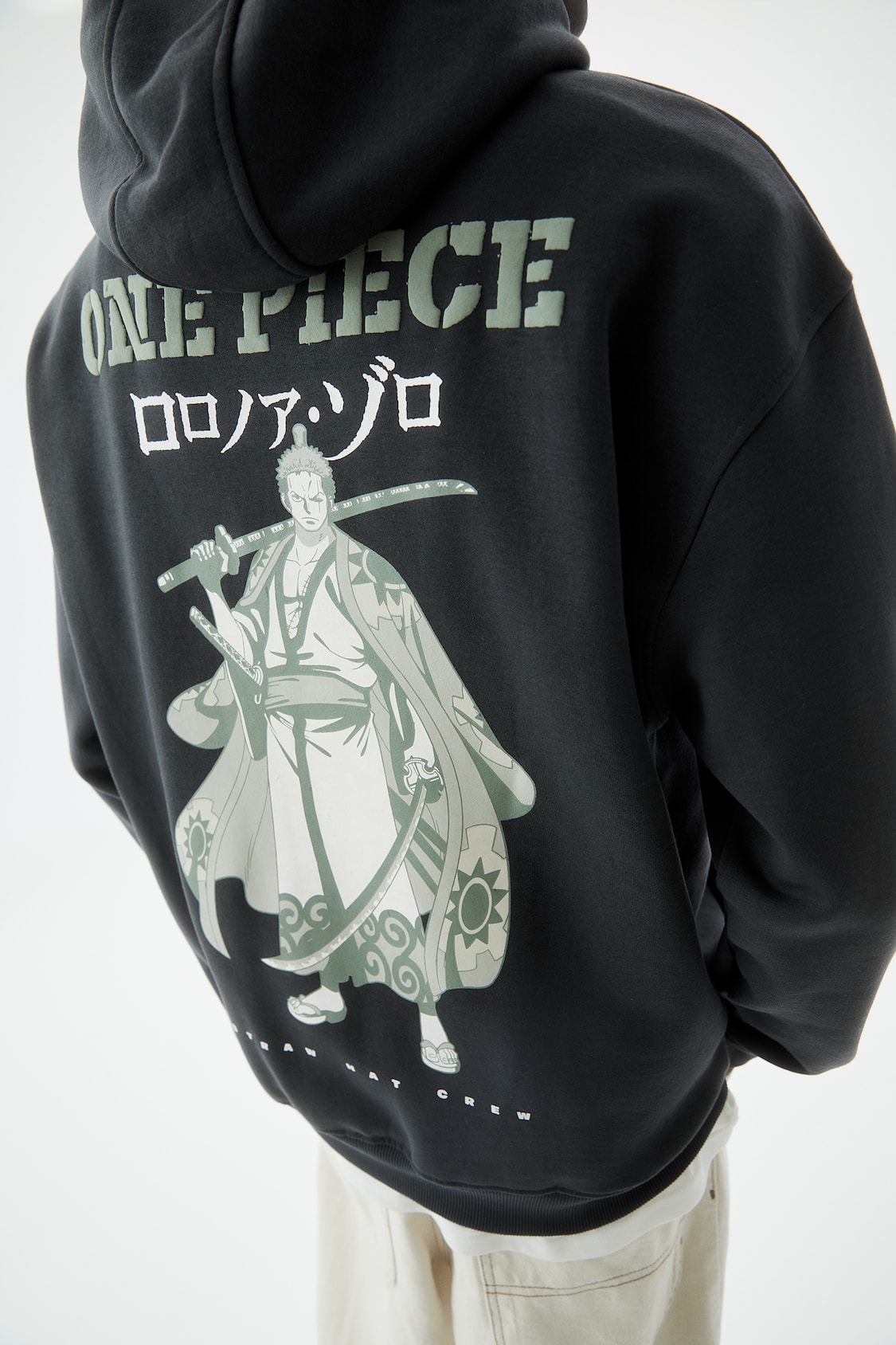 One Piece Zoro Print Hoodie